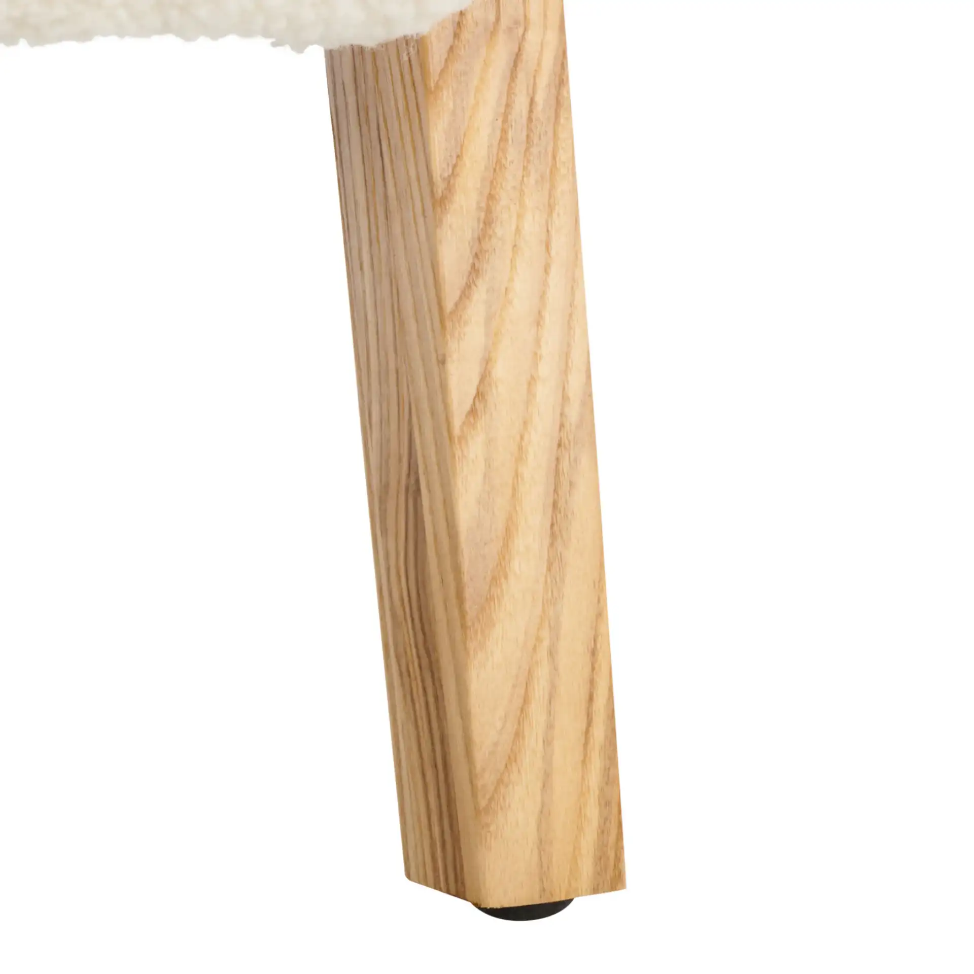 Jakoda Accent Chair in Off-White / Natural, detail view
