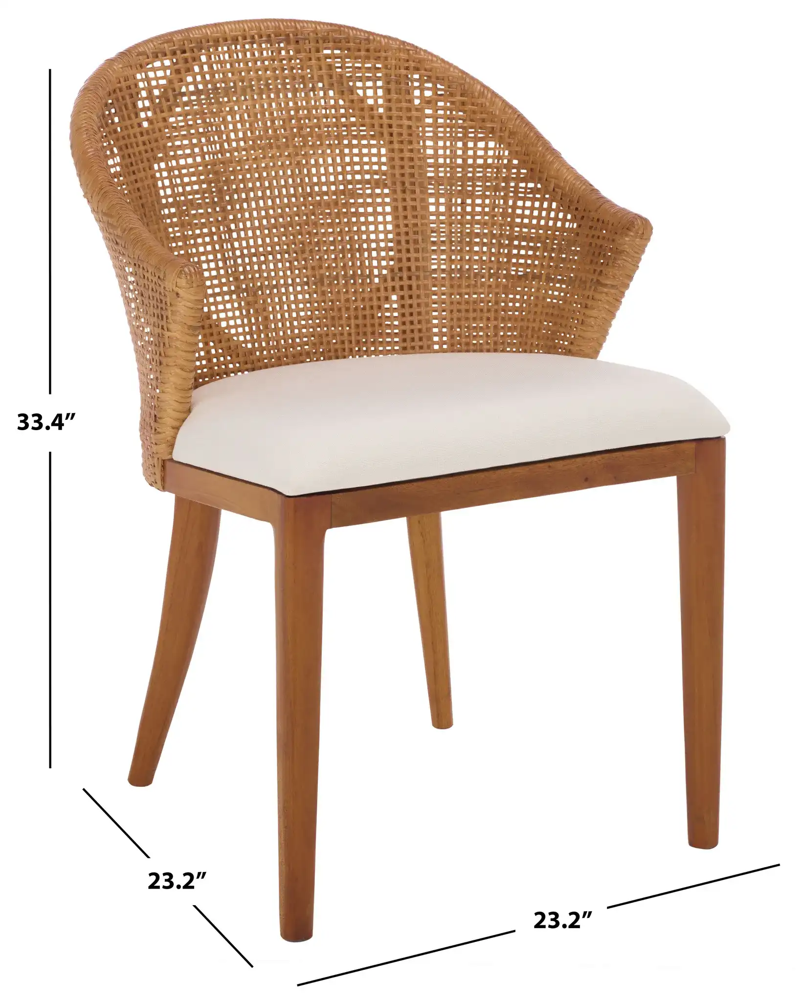 Mura Arm Chair in Honey / Ivory, detail view