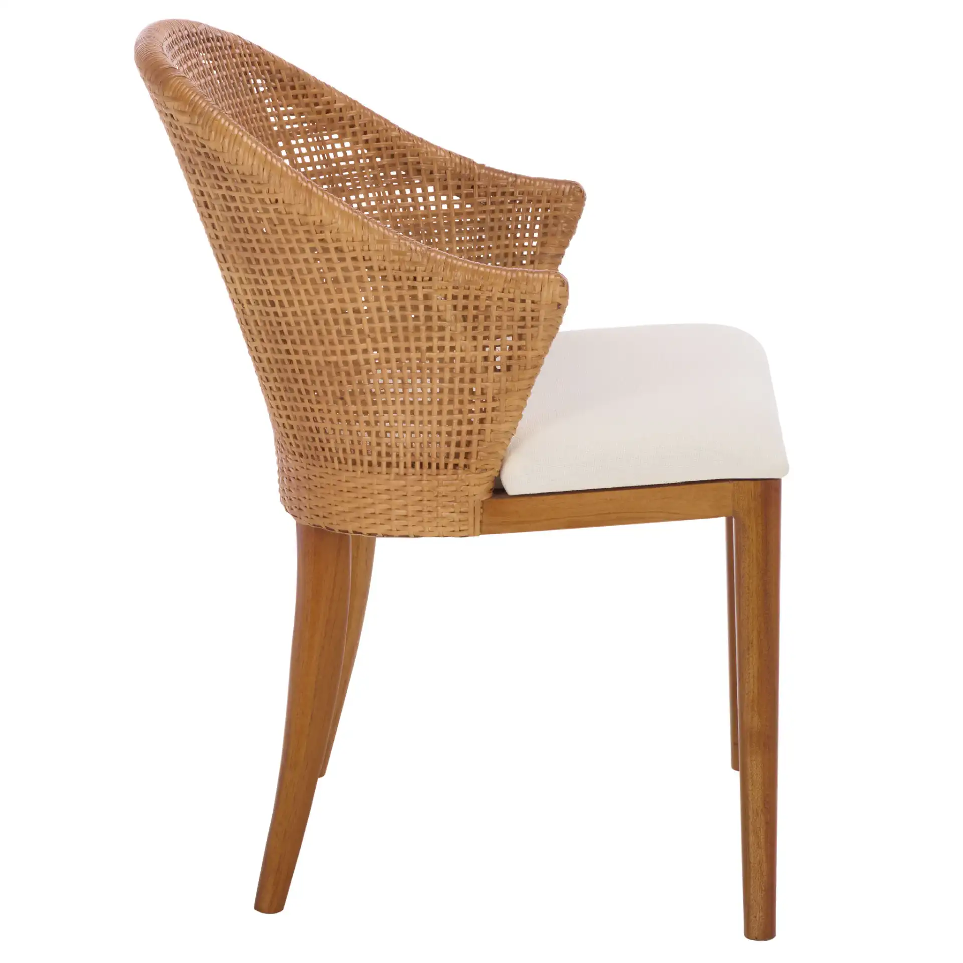 Mura Arm Chair in Honey / Ivory, detail view