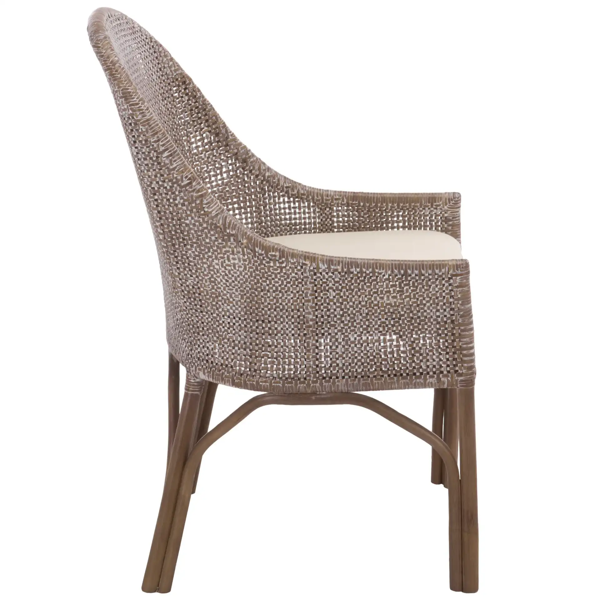 Luciano Accent Chair in Grey / White, detail view