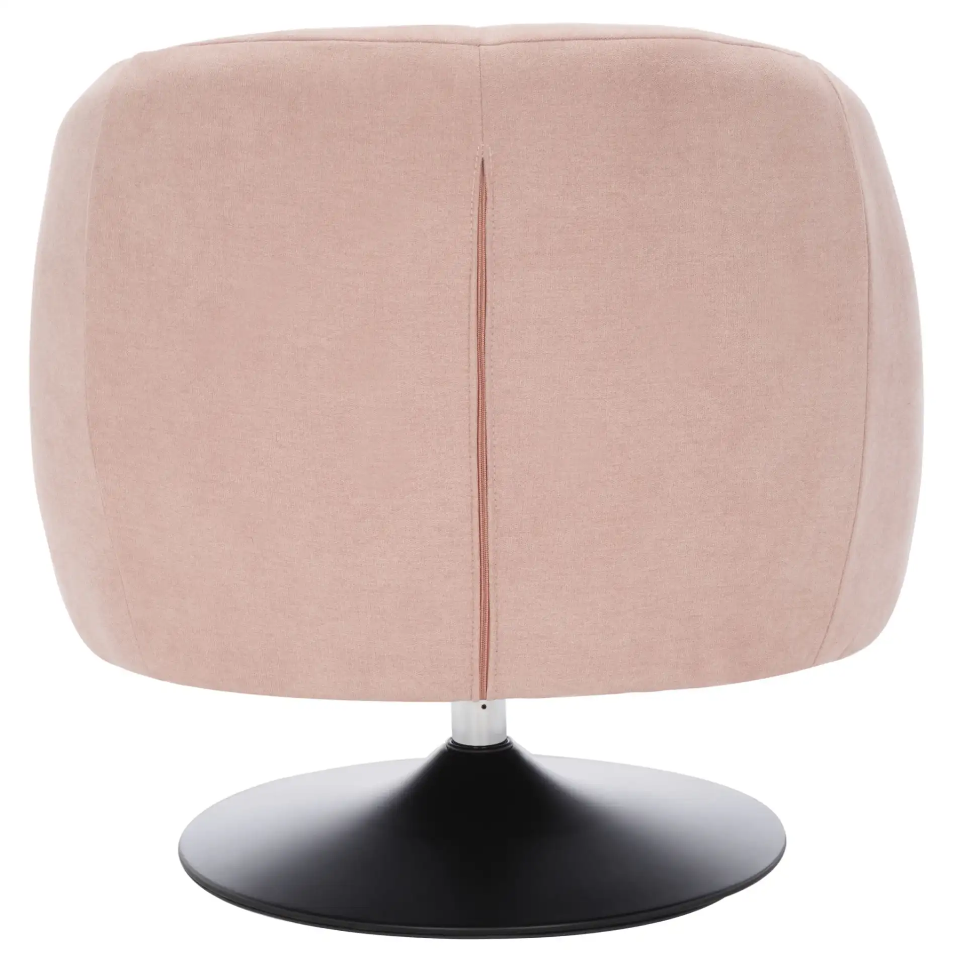 Ezro Upholstered Accent Chair in Blush / Black, detail view