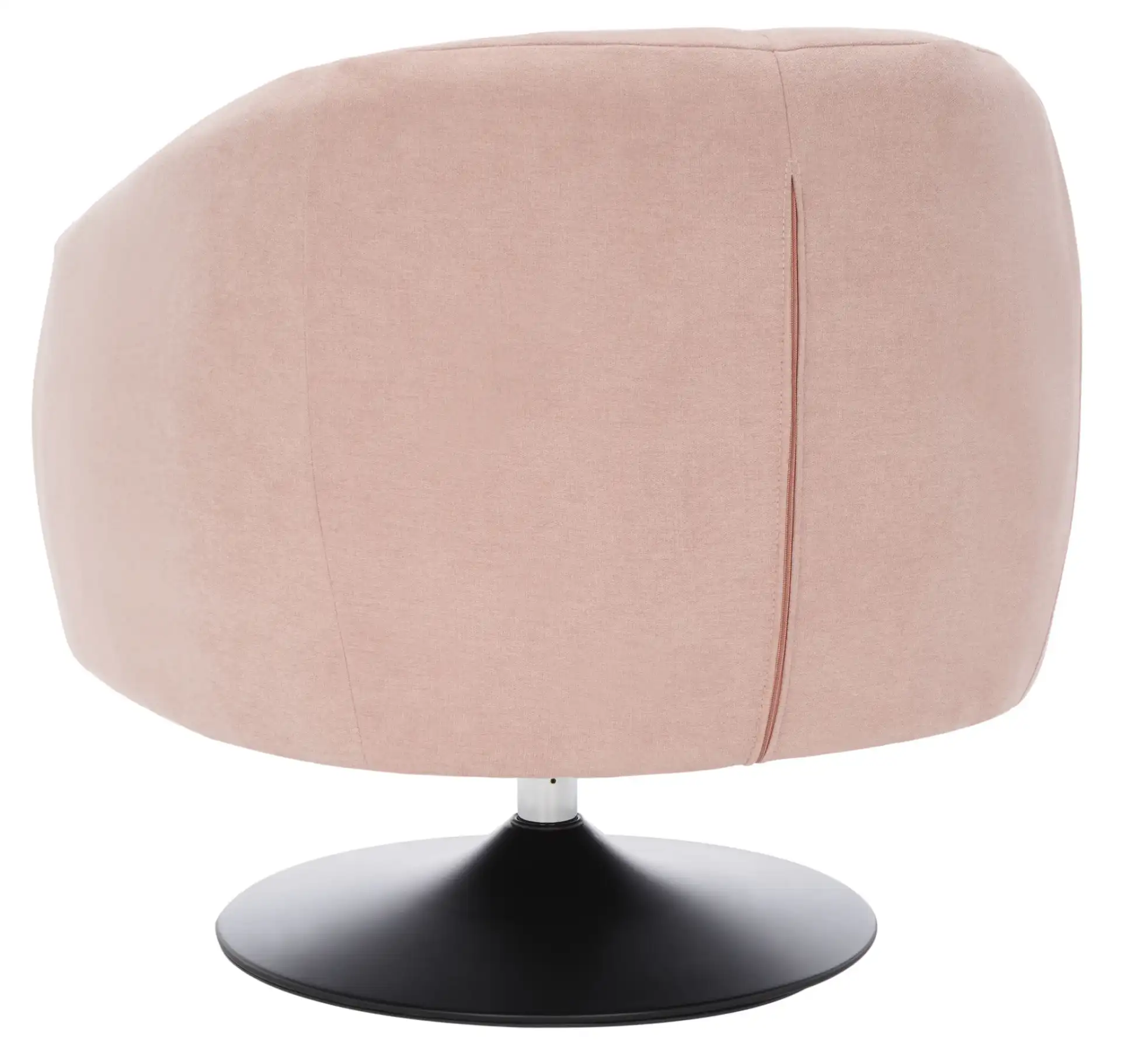 Ezro Upholstered Accent Chair in Blush / Black, detail view