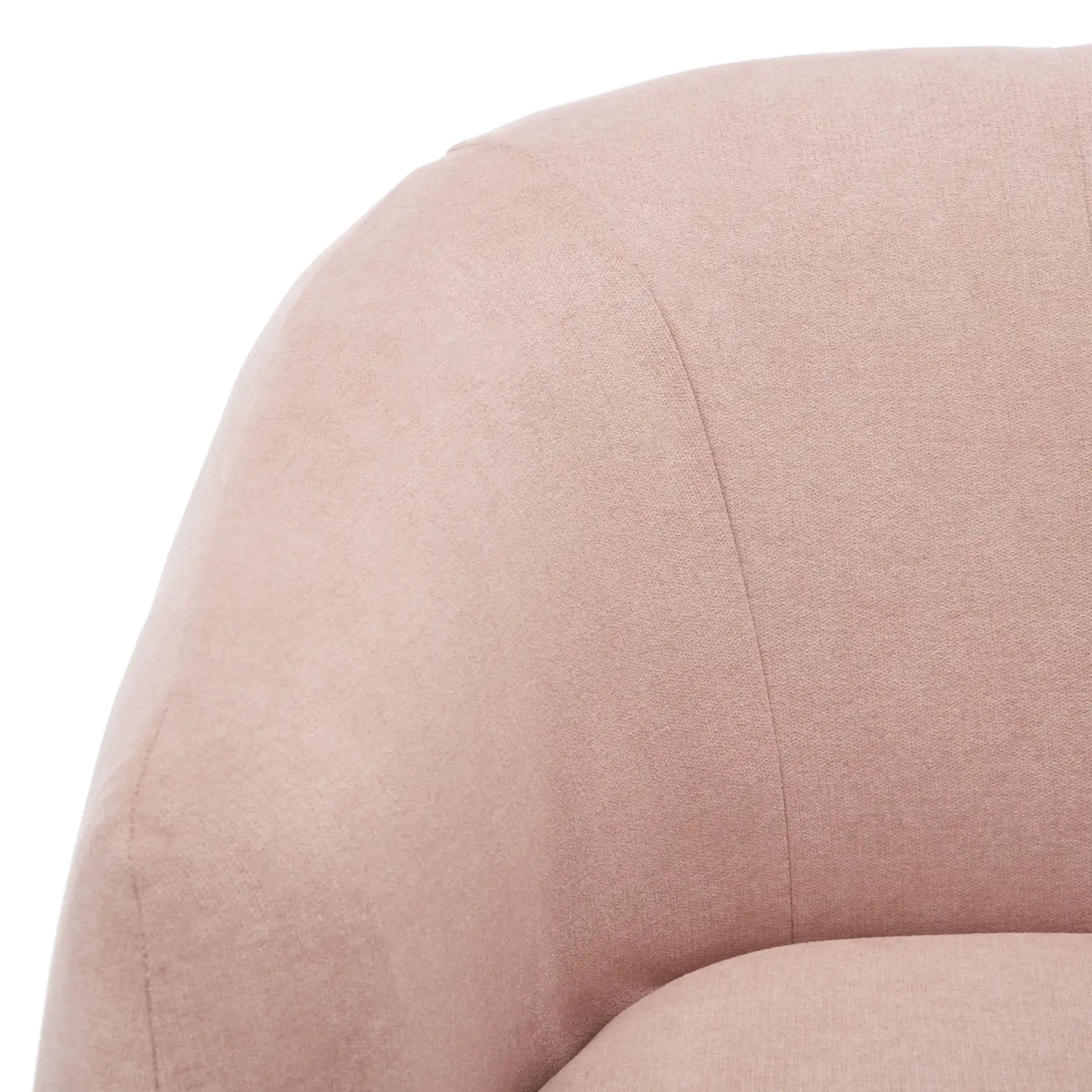 Ezro Upholstered Accent Chair in Blush / Black in a styled room