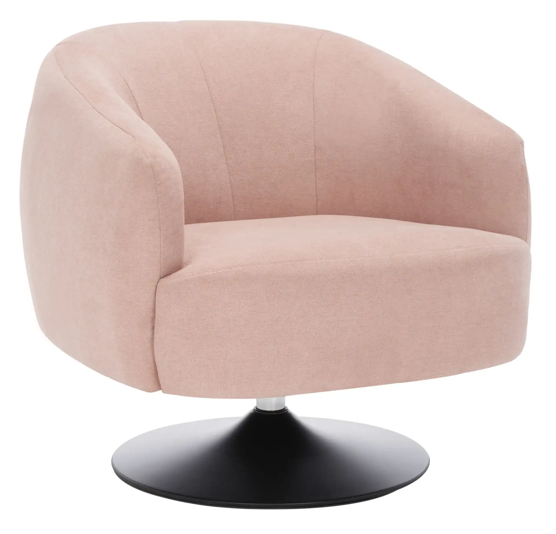 Ezro Upholstered Accent Chair in Blush / Black