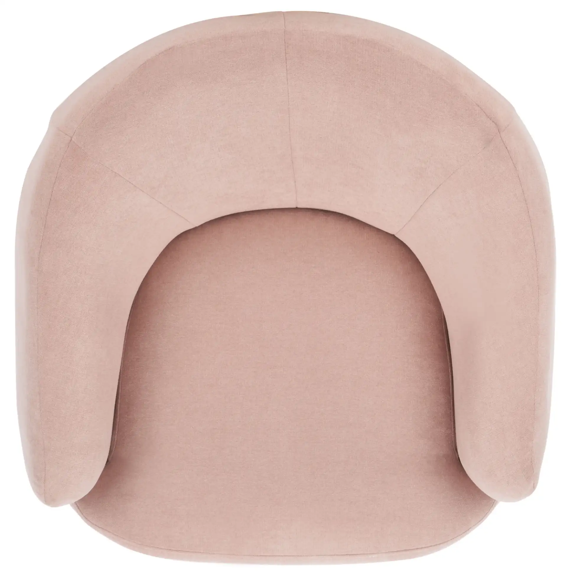 Ezro Upholstered Accent Chair in Blush / Black, detail view