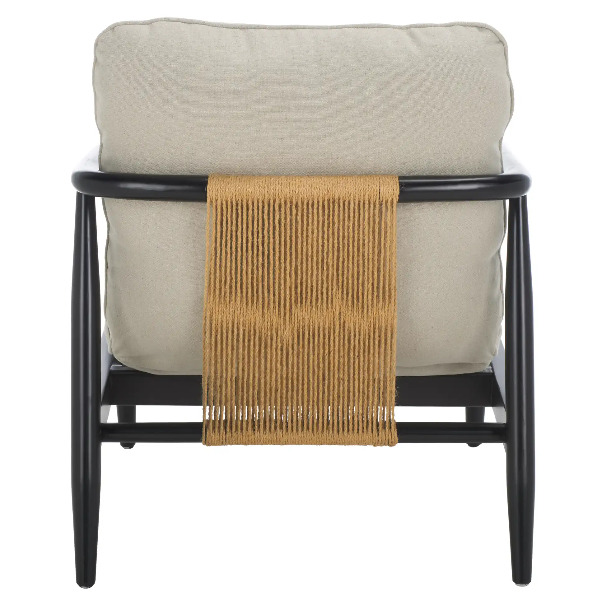 Amias Accent Chair in Gray / Matte Black, detail view
