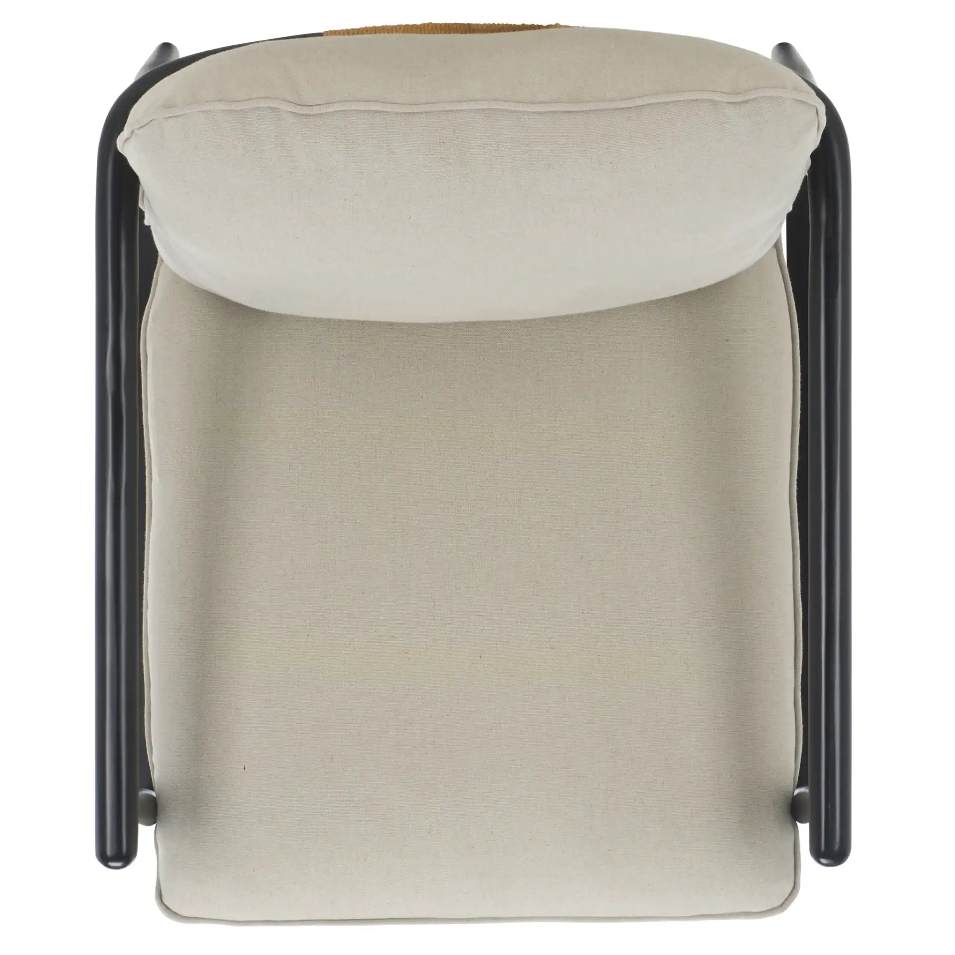 Amias Accent Chair in Gray / Matte Black, detail view