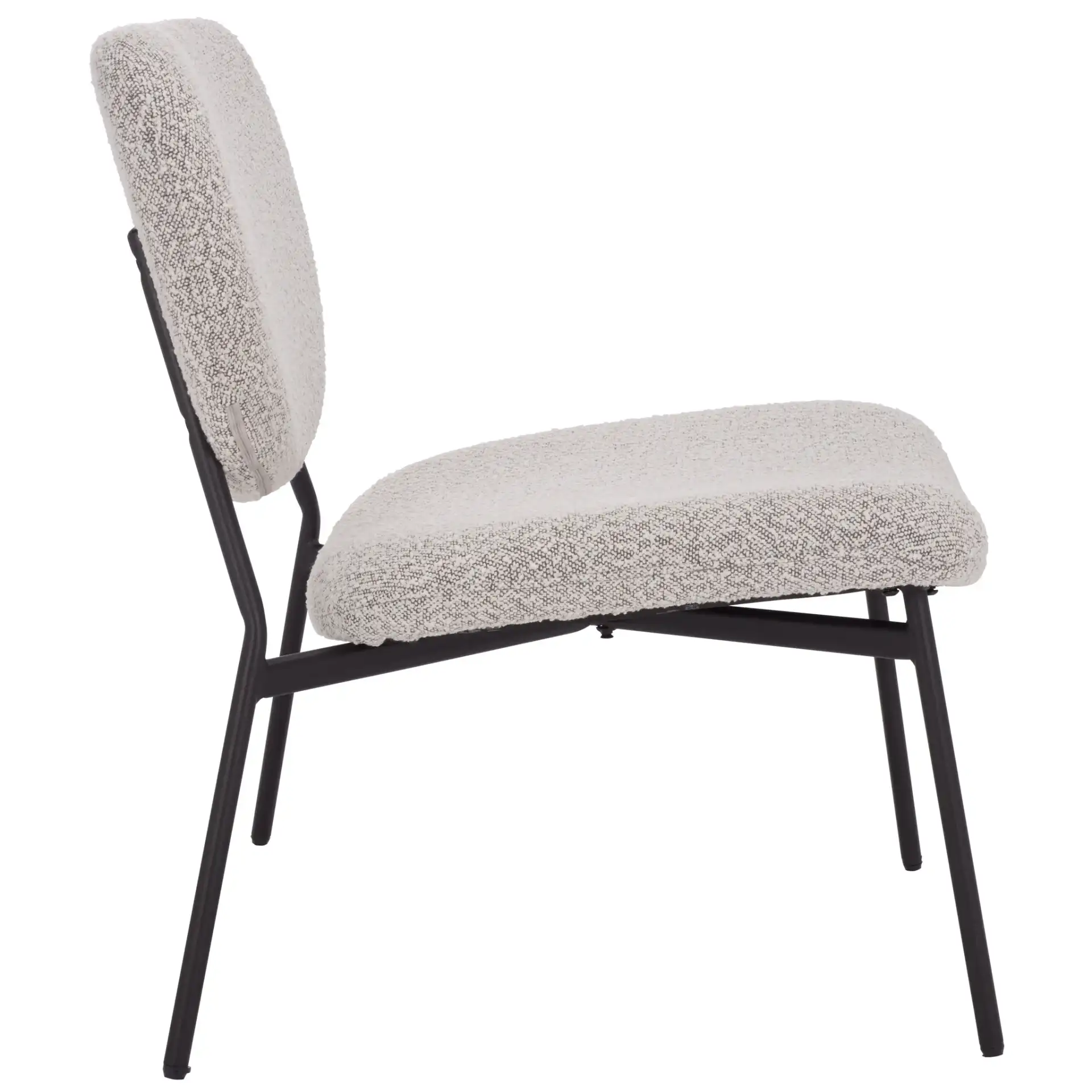Alicai Accent Chair in Light Gray / Black, detail view