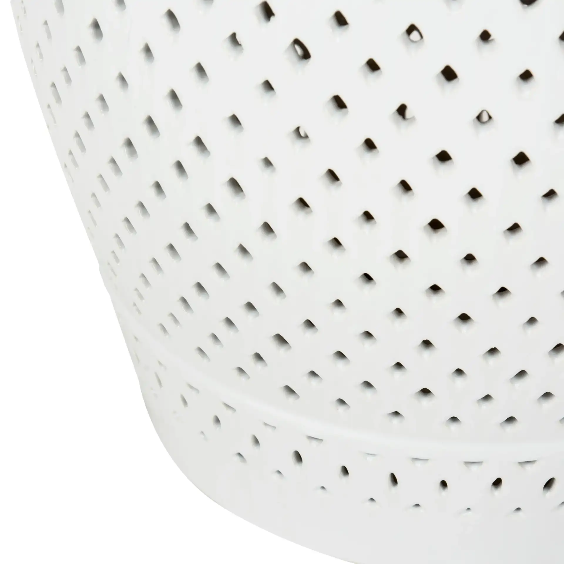 Diamond Garden Stool in White in a styled room