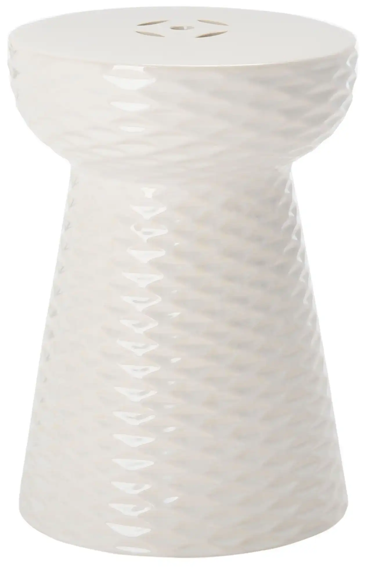 Daphne Garden Stool in Cream