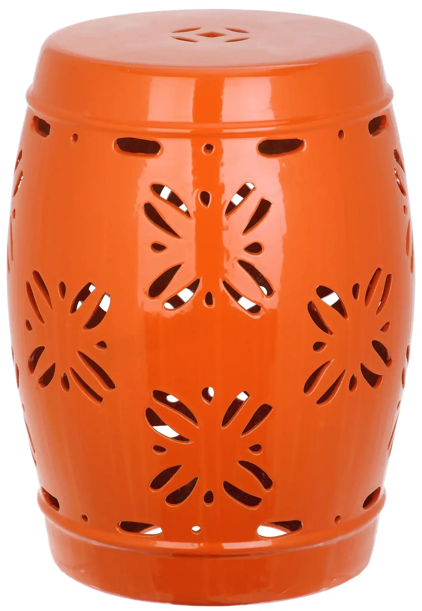 Sakura Garden Stool in Orange