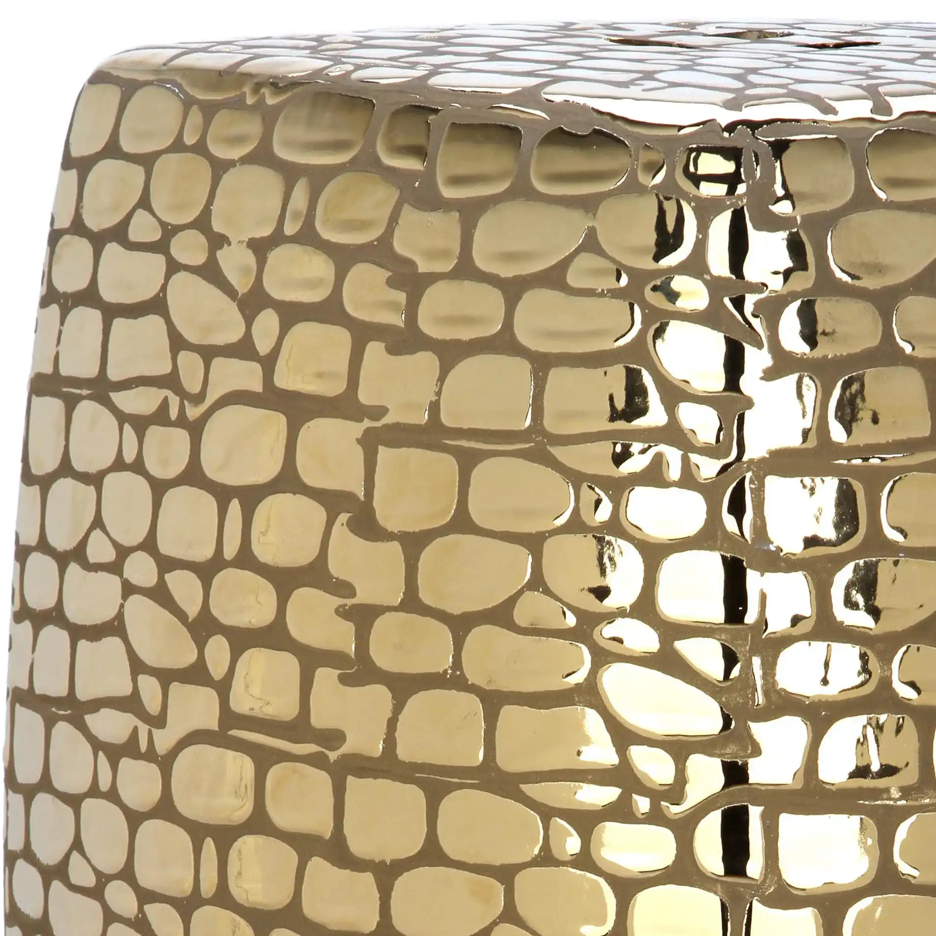 Jasmine Garden Stool in Gold, detail view
