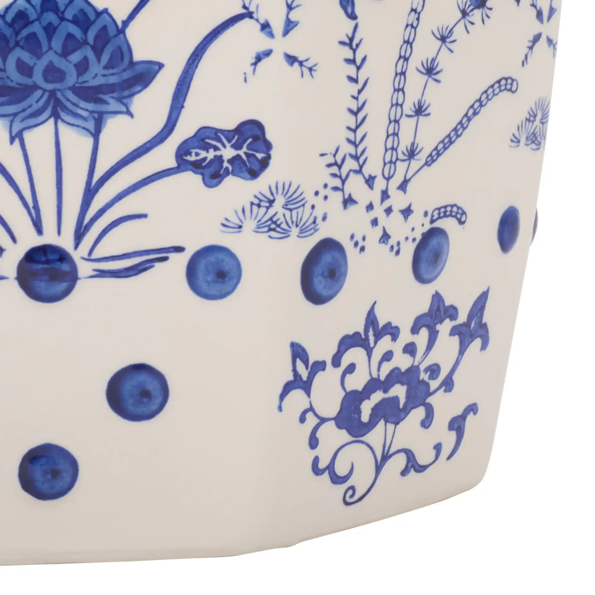 Cloud 9 Garden Stool in Blue in a styled room