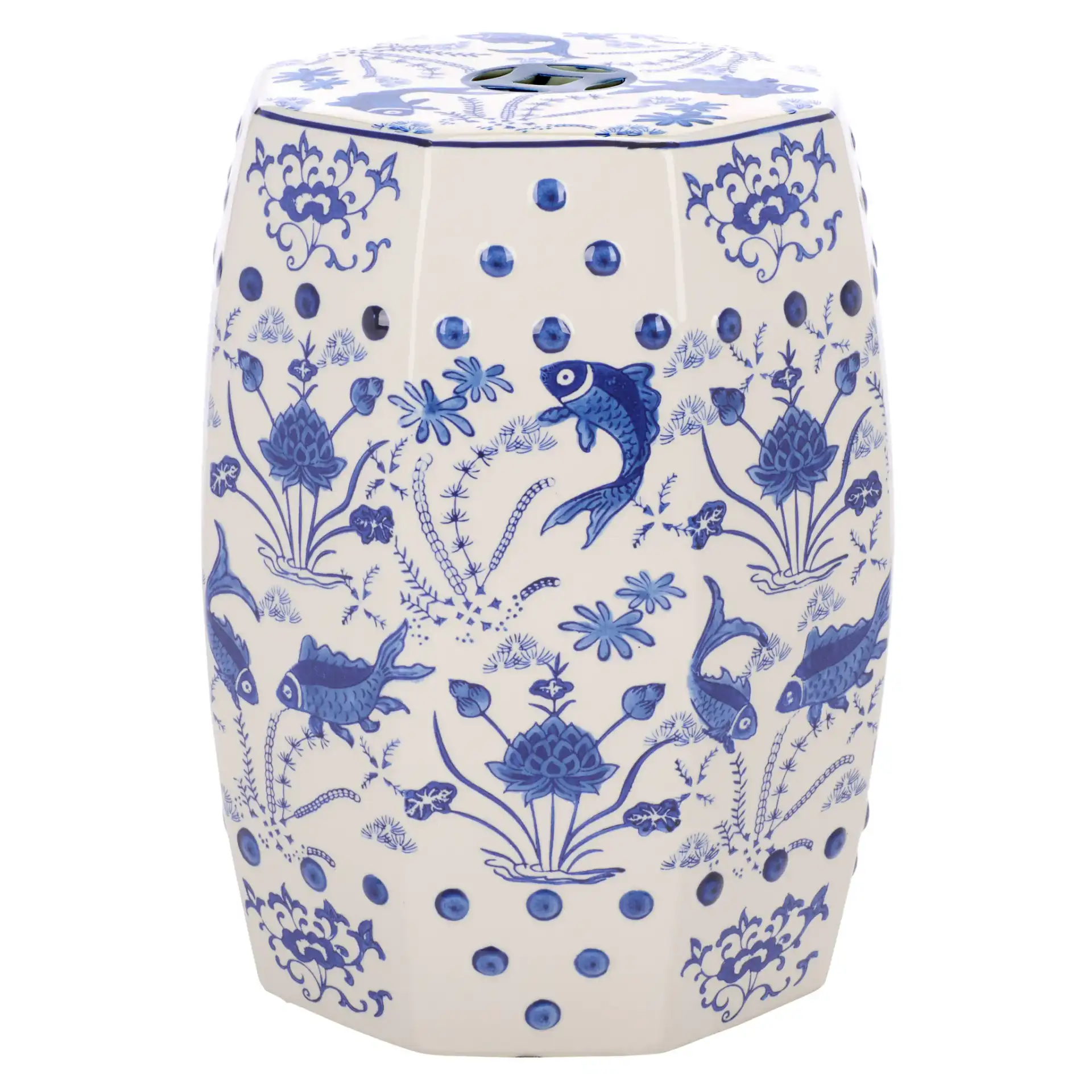 Cloud 9 Garden Stool in Blue, detail view