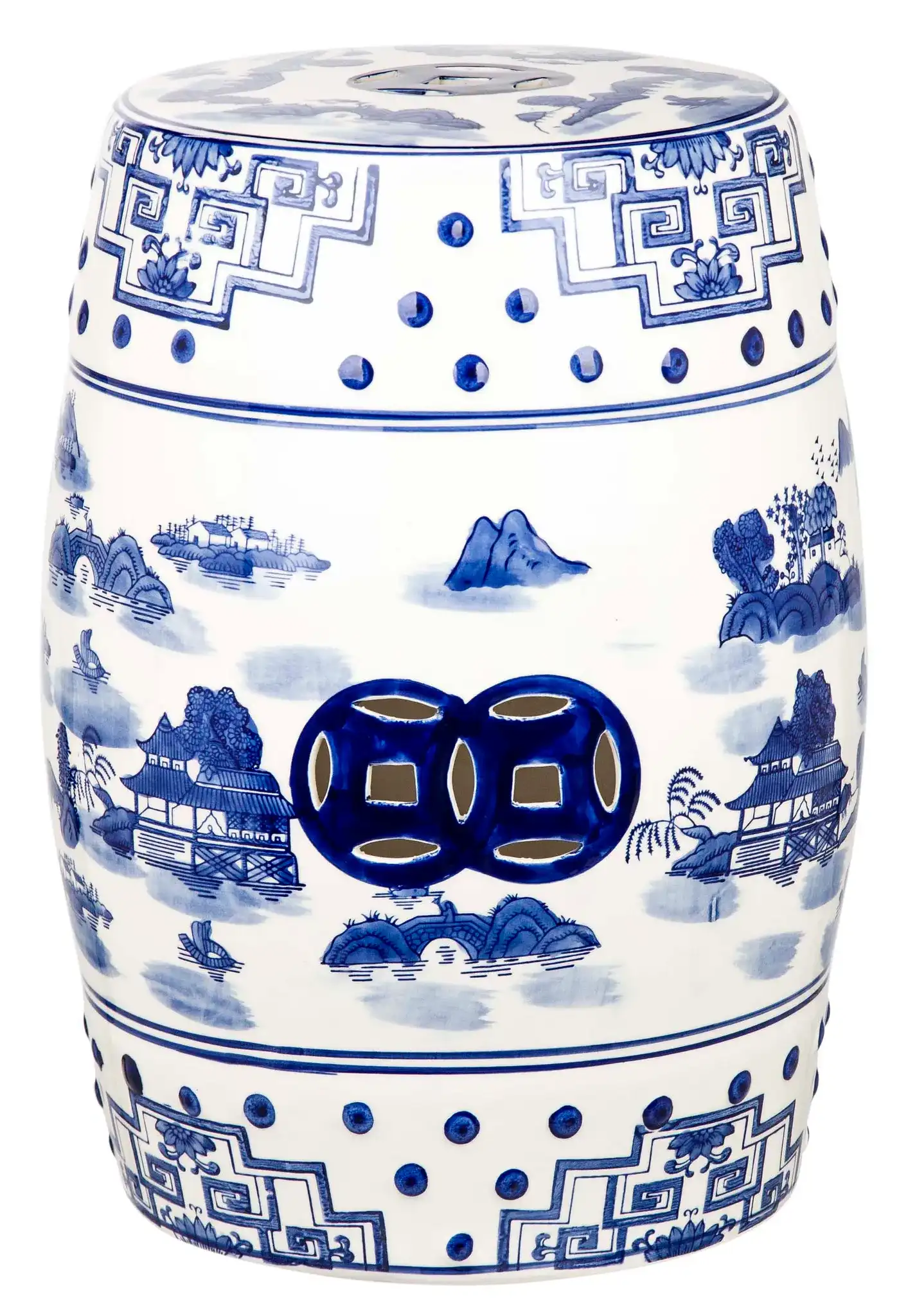 Gateless Mist Garden Stool in Blue