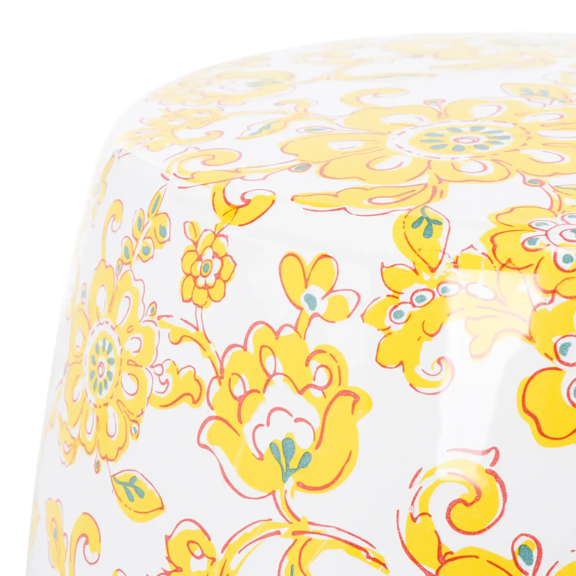 Rainer Garden Stool in Yellow in a styled room