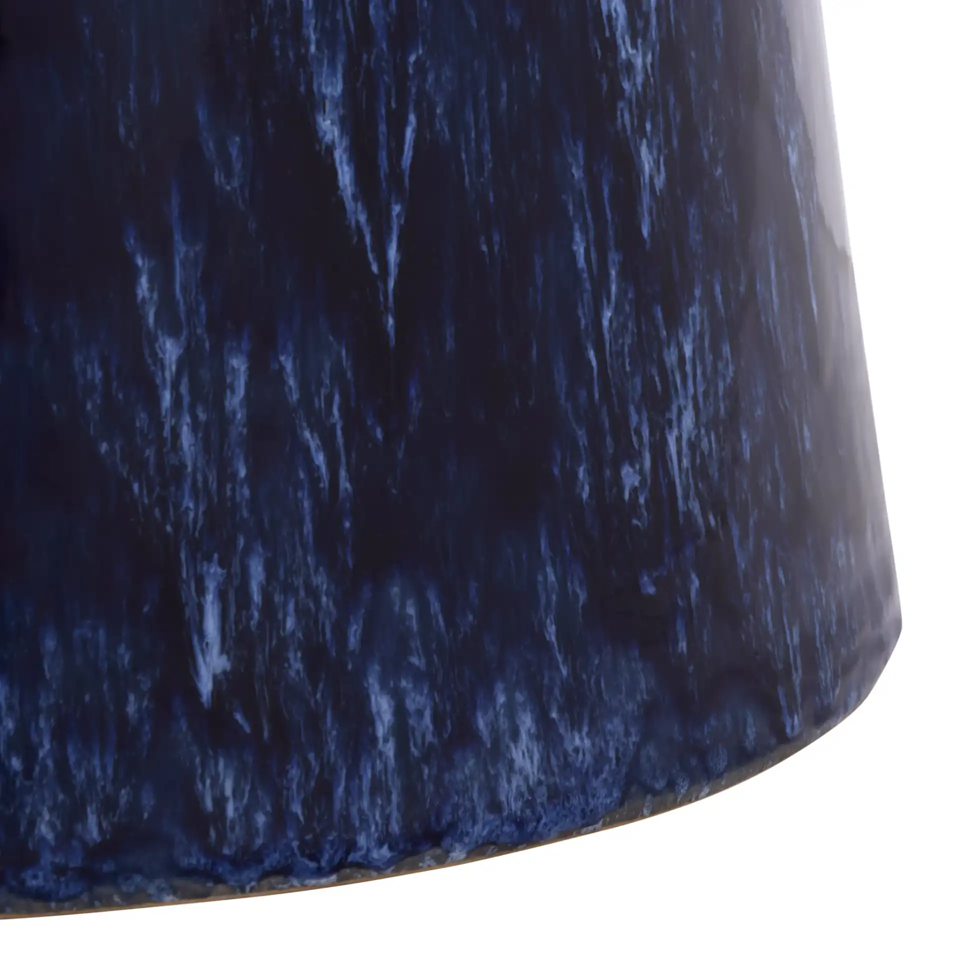 Lessa Garden Stool in Blue in a styled room