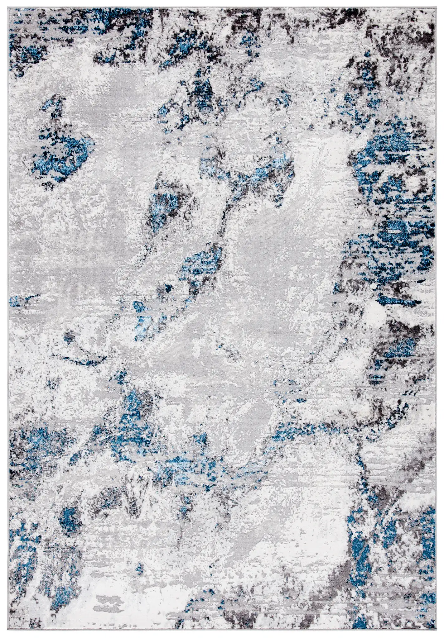 Amelia Abstract Rug in Gray / Blue