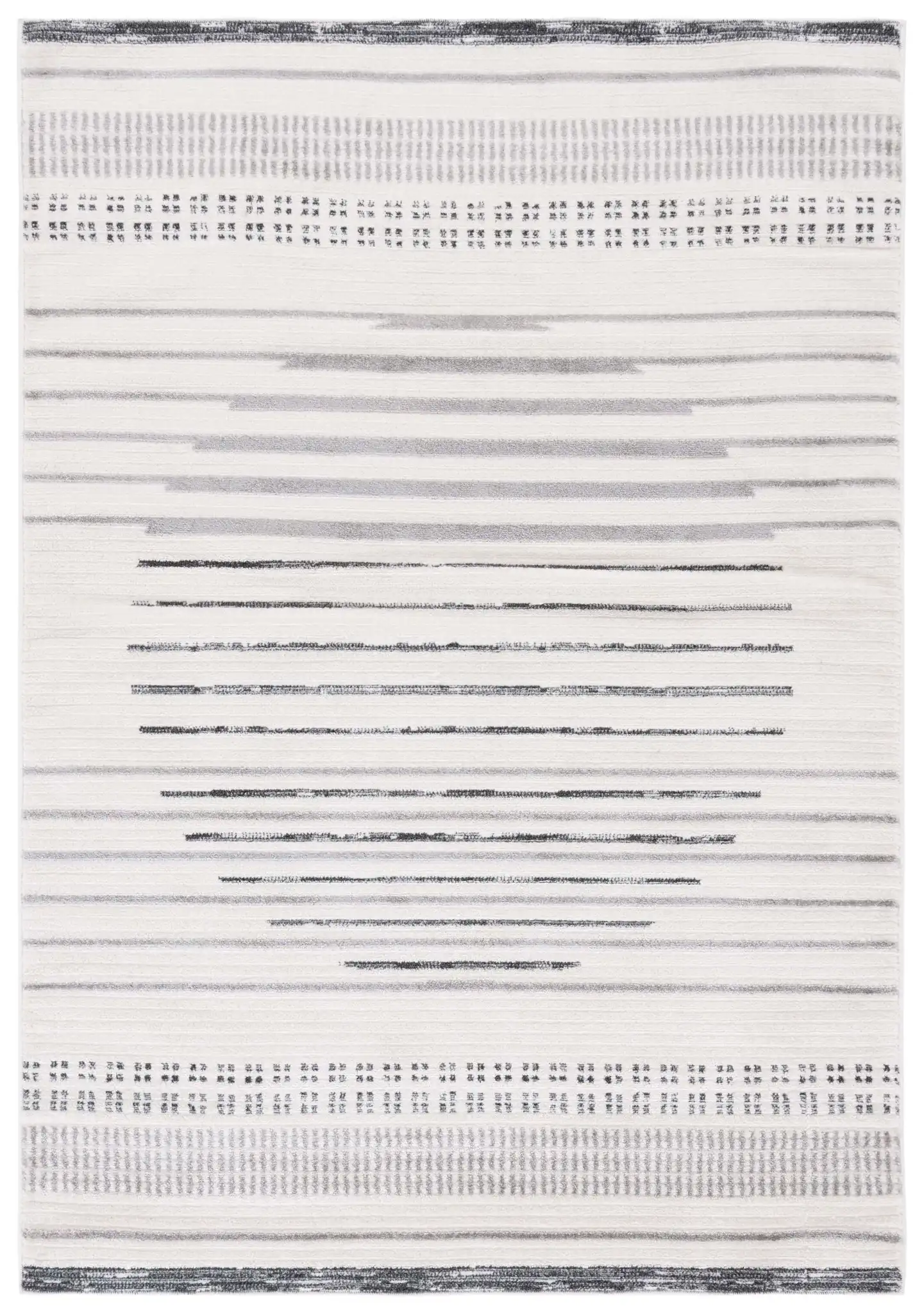 Alamo Linear Sphere Rug in Ivory / Gray