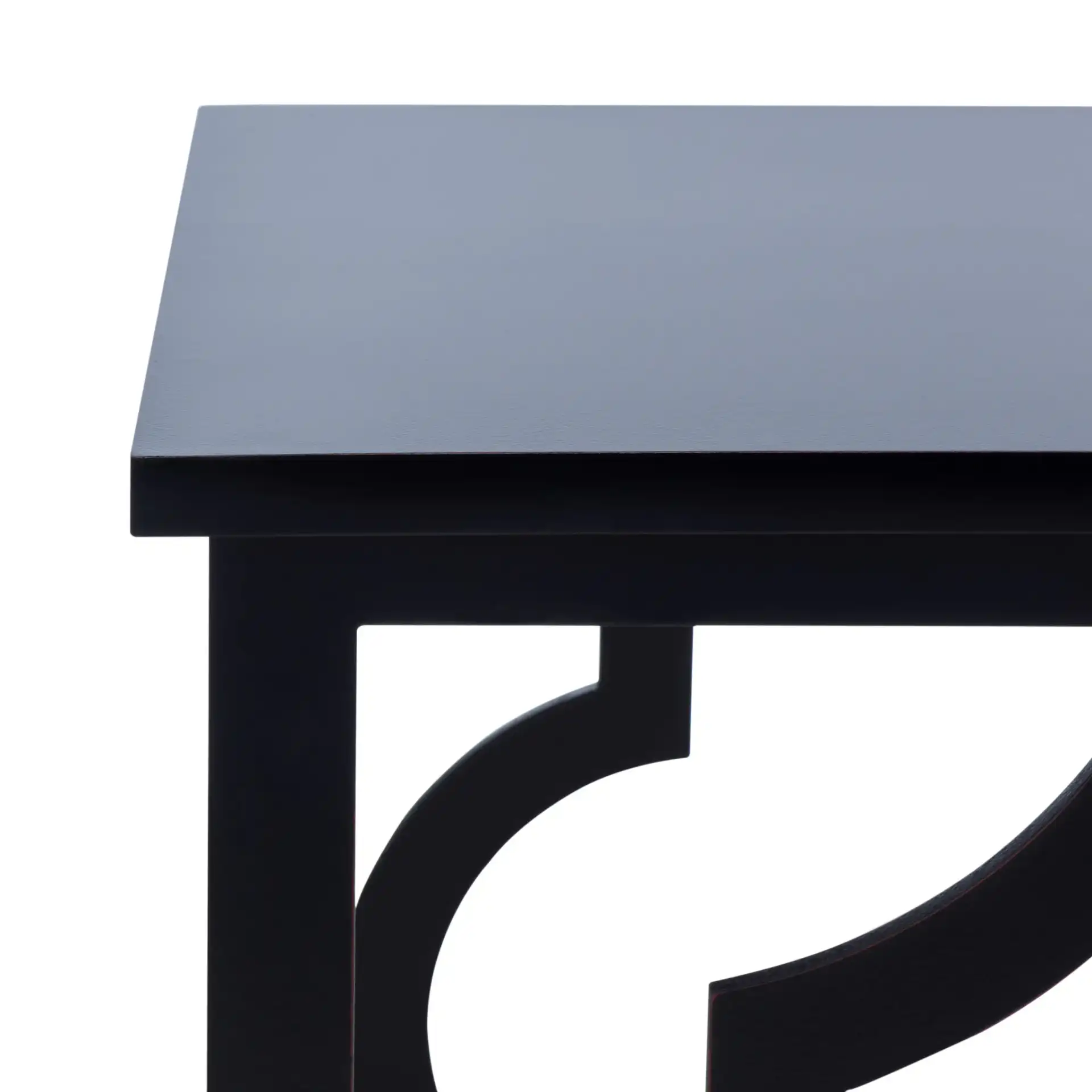 Milo End Table in Black in a styled room
