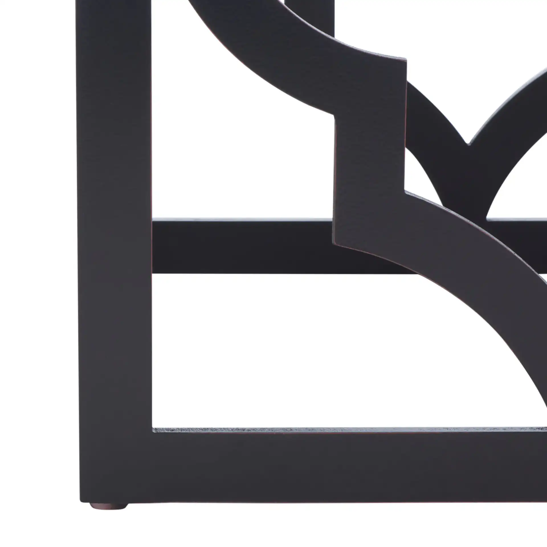 Milo End Table in Black, detail view