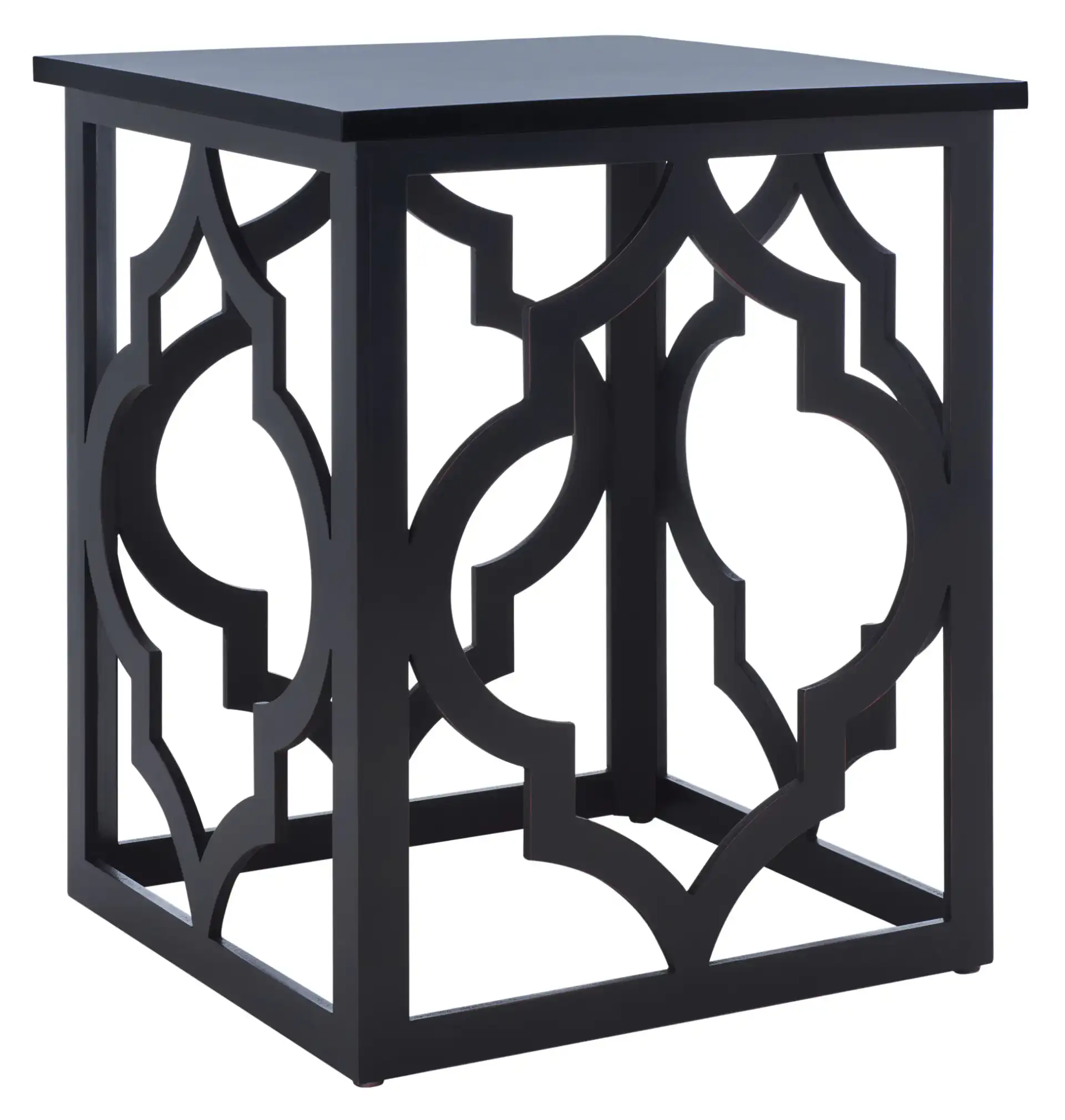 Milo End Table in Black, detail view