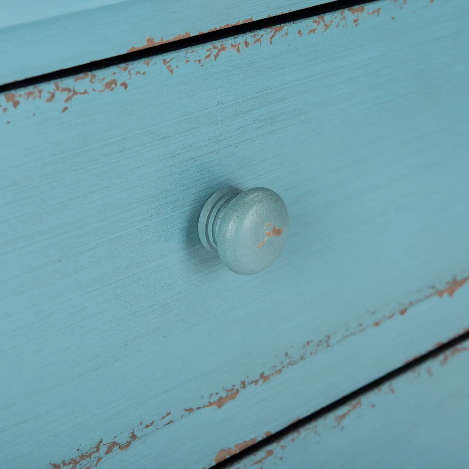 Talbot Chest in Distressed Blue, detail view