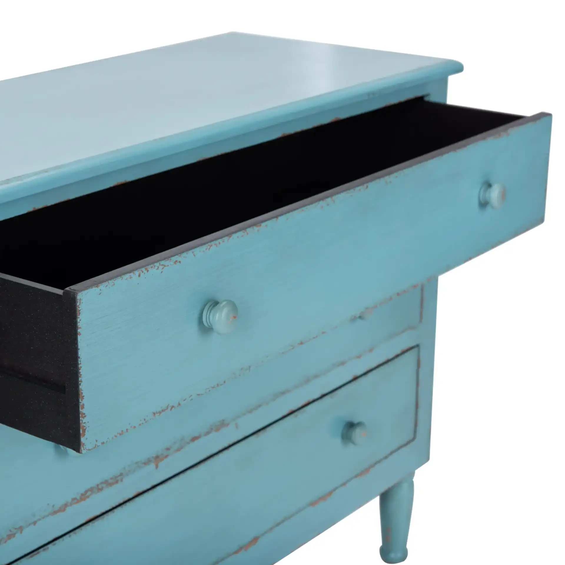 Talbot Chest in Distressed Blue, detail view