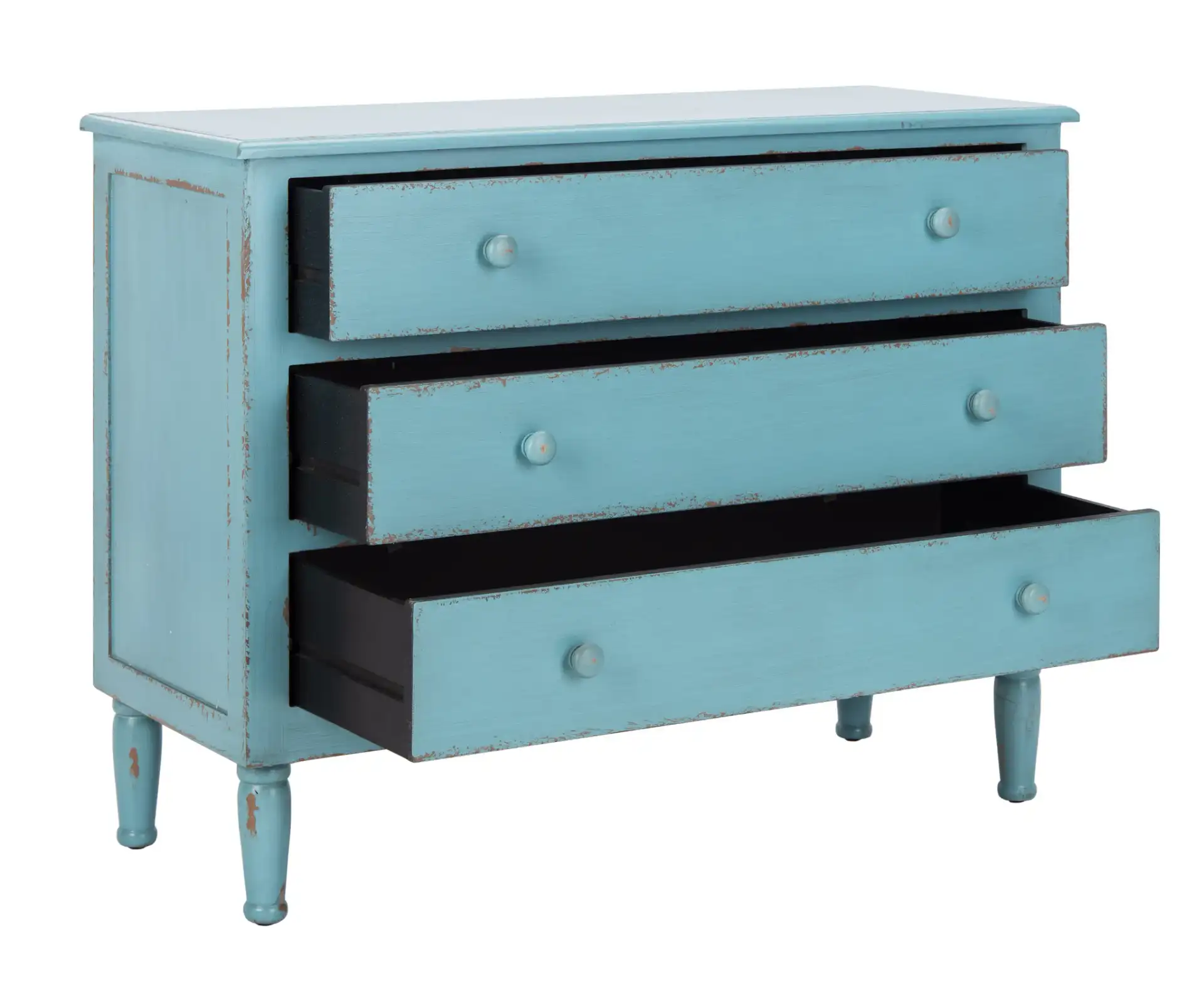 Talbot Chest in Distressed Blue, detail view