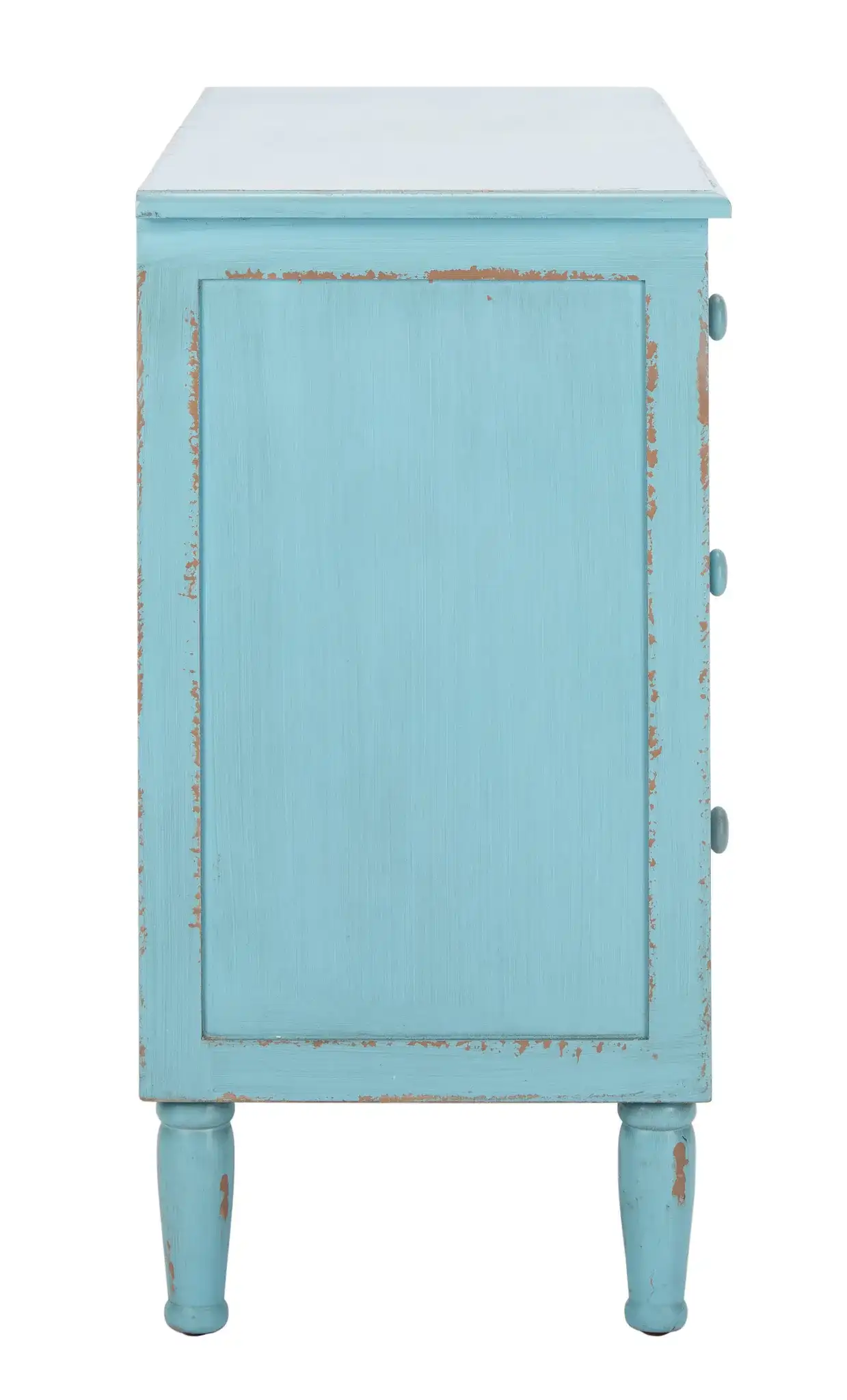 Talbot Chest in Distressed Blue, detail view