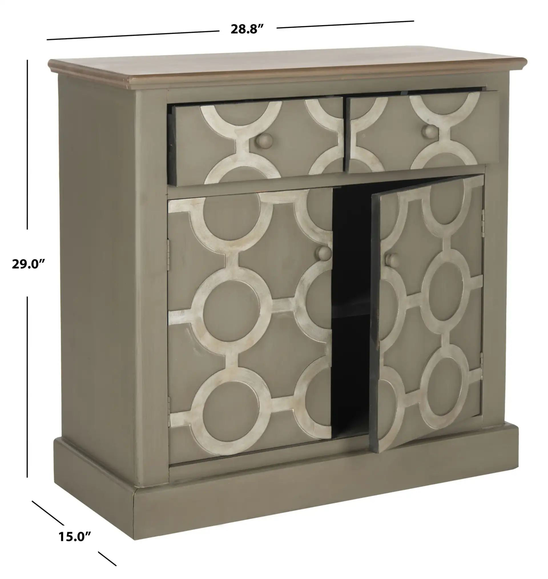 Petula Chest in Gray, detail view