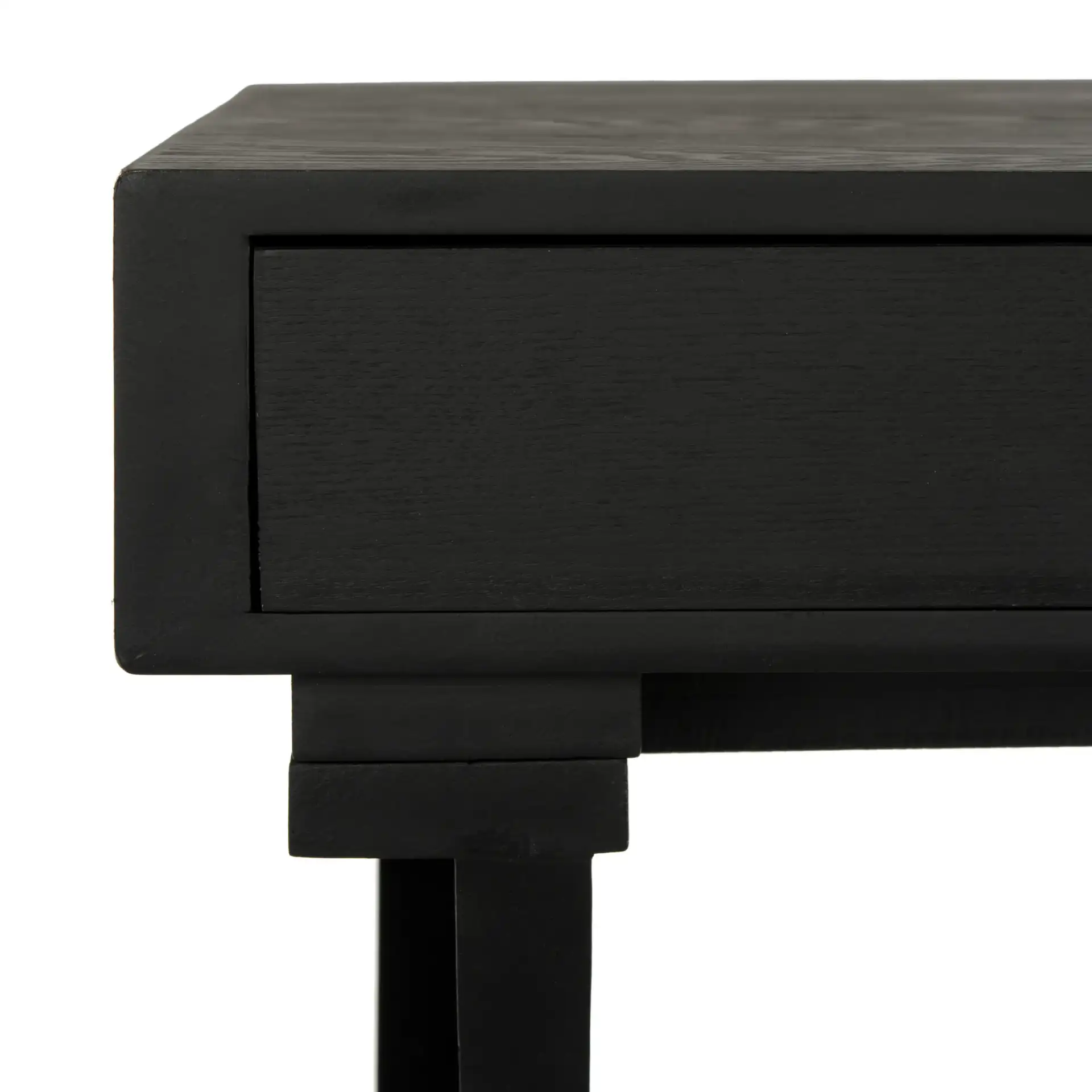 Gilbert Desk in Weathered Black in a styled room