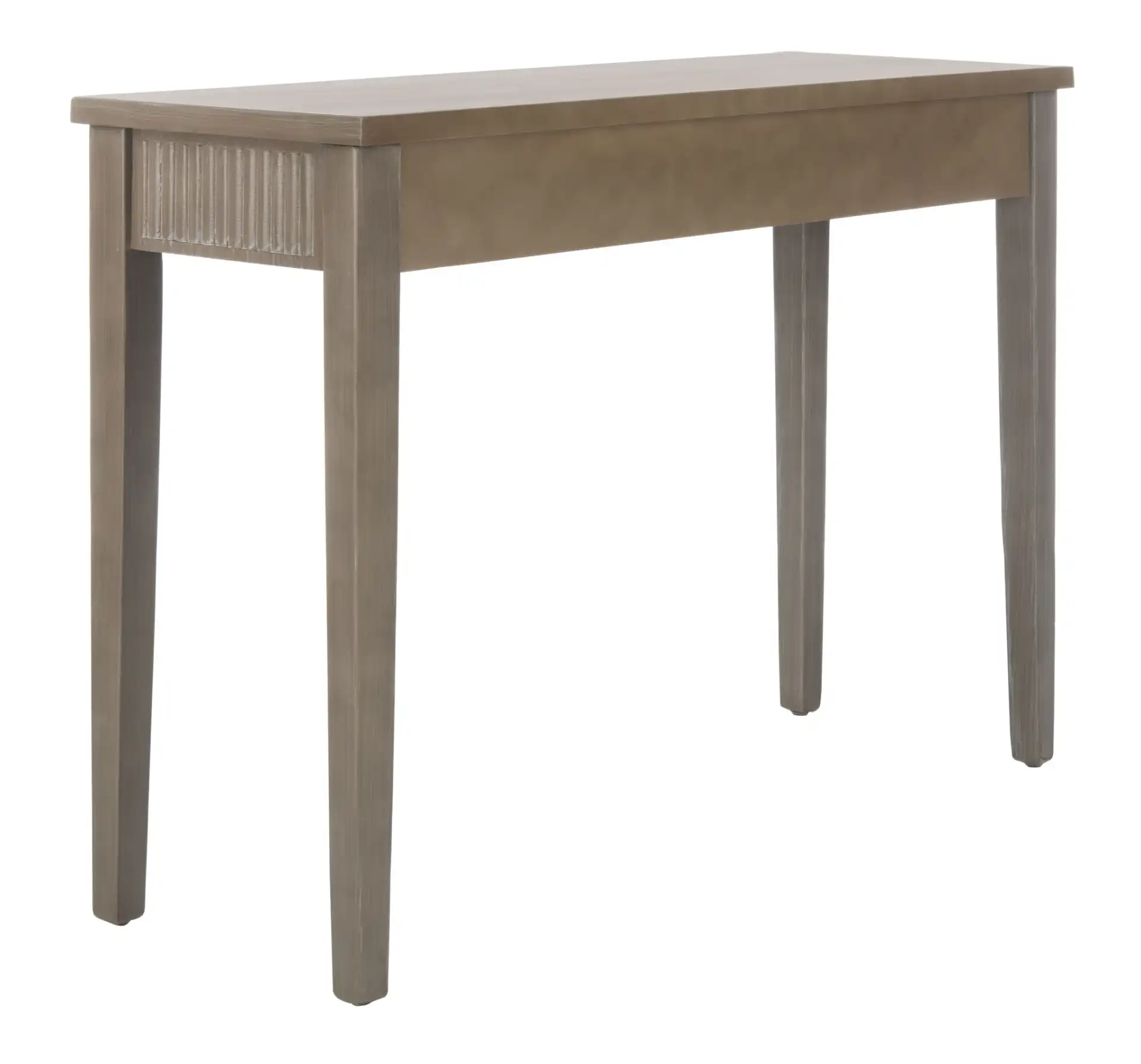 Beale Console in Taupe / Oak, detail view