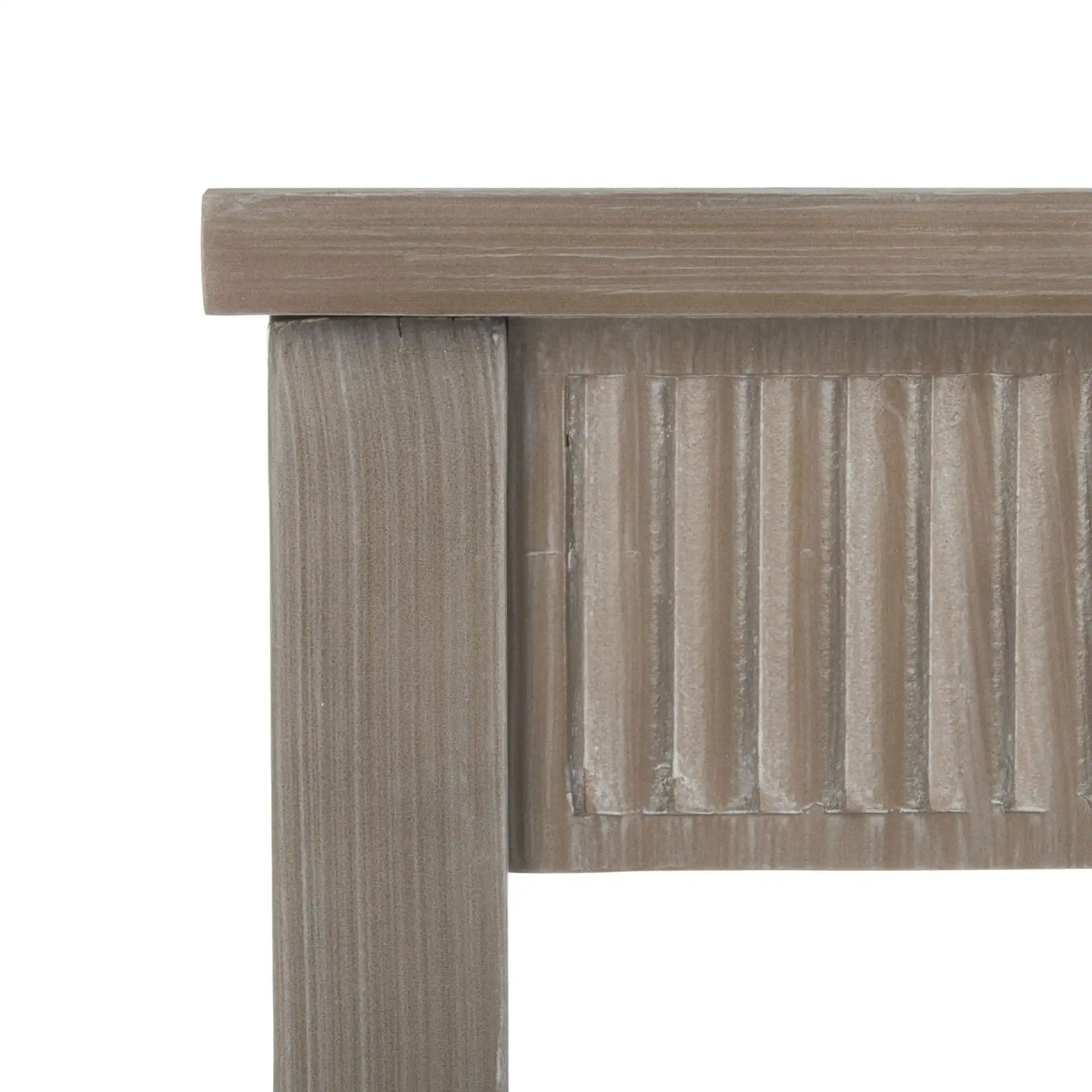 Beale Console in Taupe / Oak in a styled room