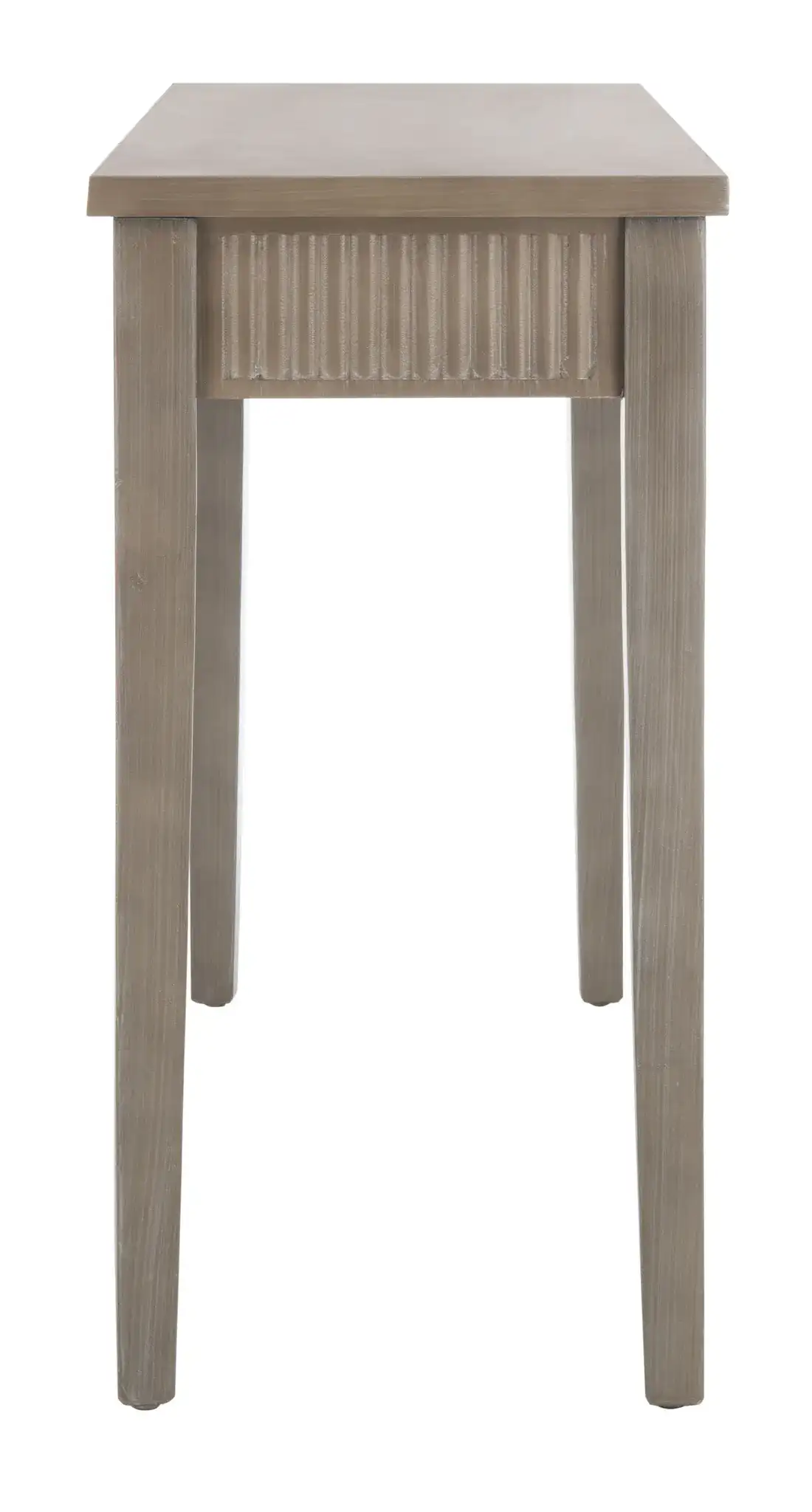 Beale Console in Taupe / Oak, detail view