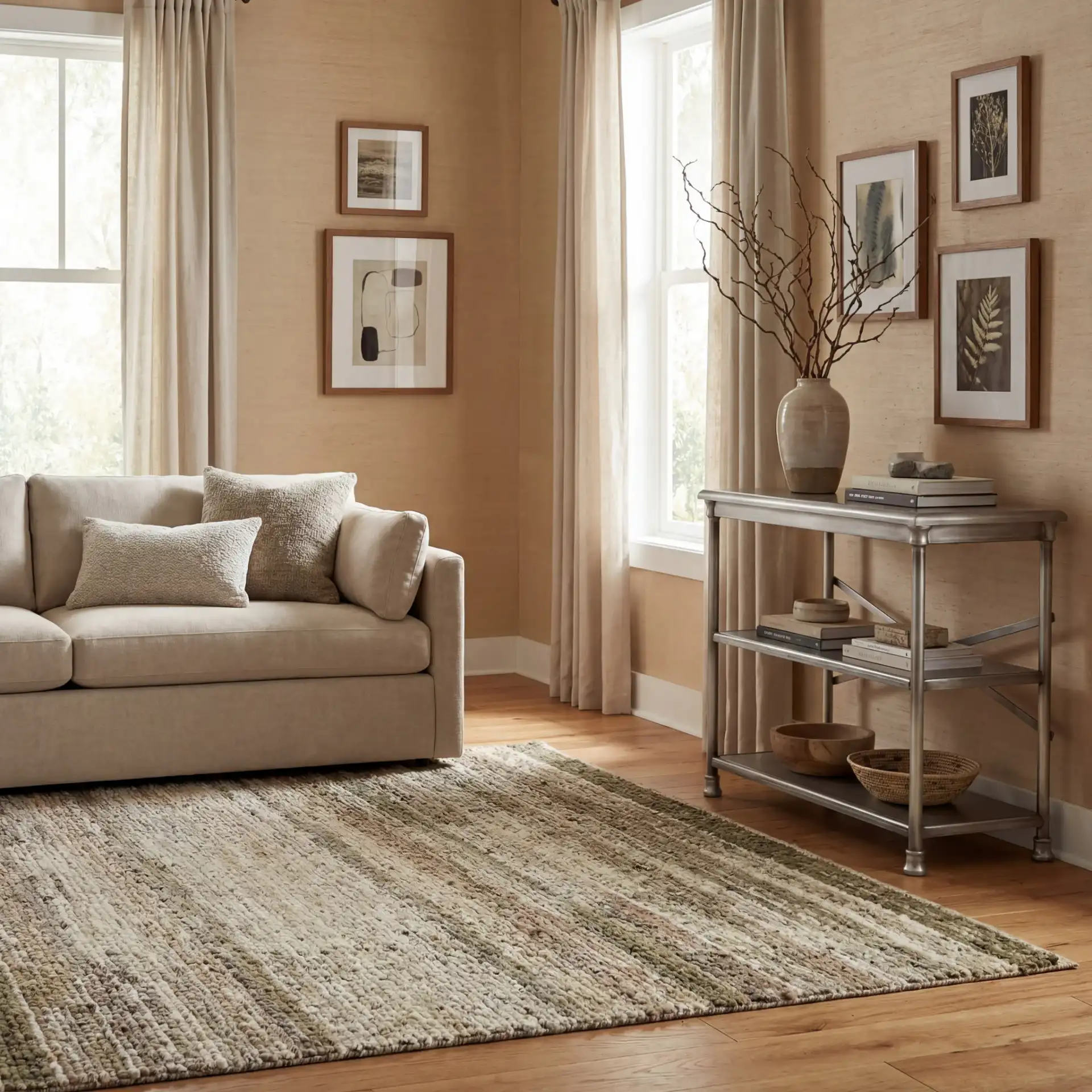 Jamison Medium Bookcase in Dark Silver in a styled room