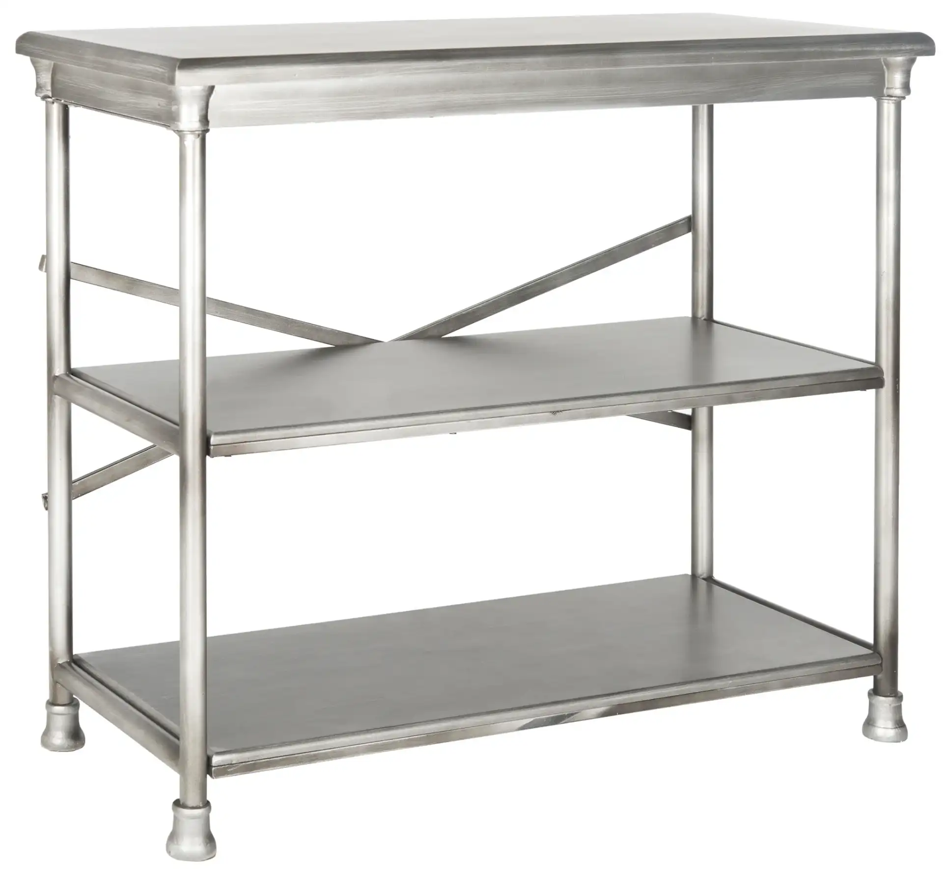 Jamison Medium Bookcase in Dark Silver, detail view