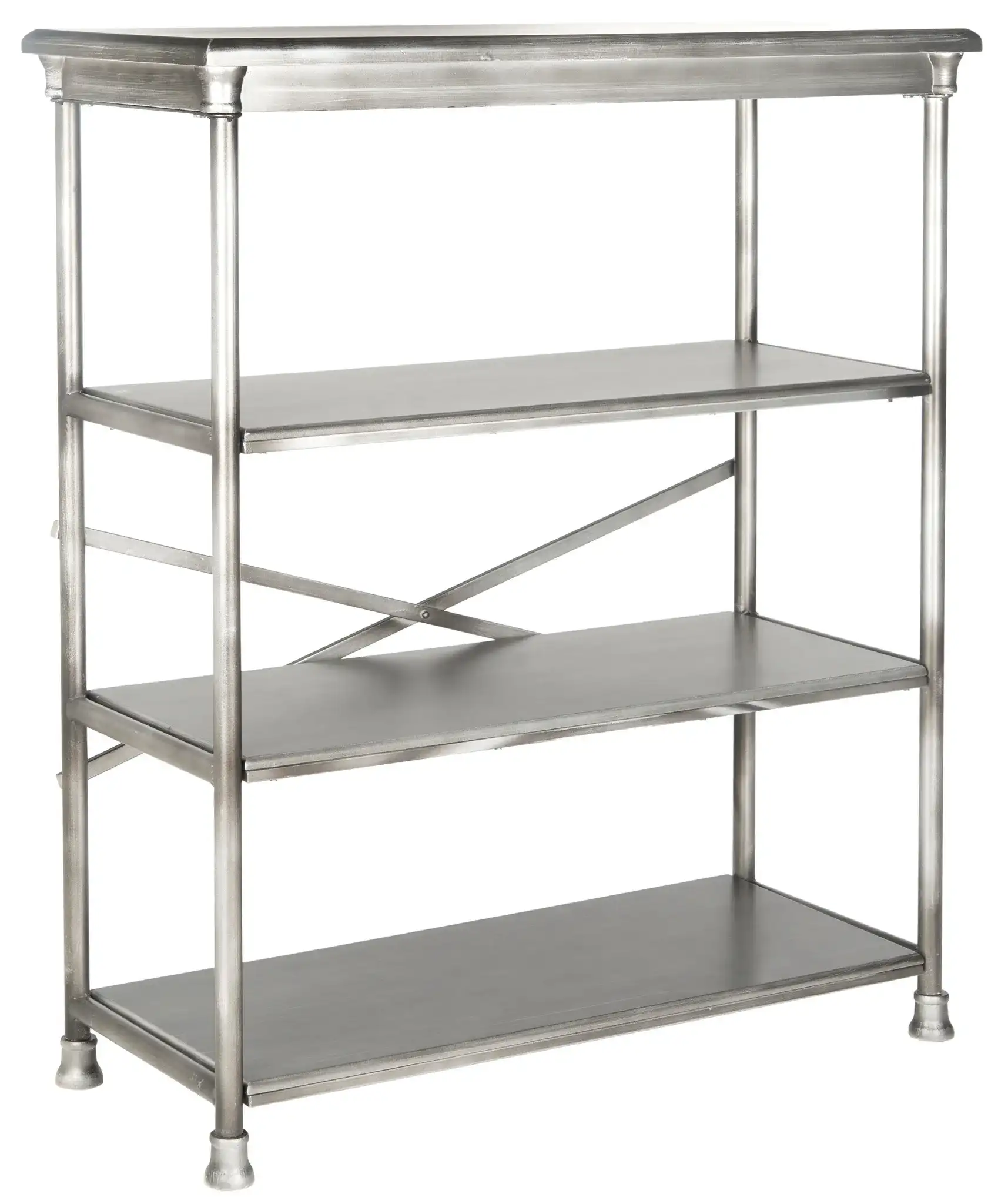 Jamison Large Bookcase in Dark Silver, detail view