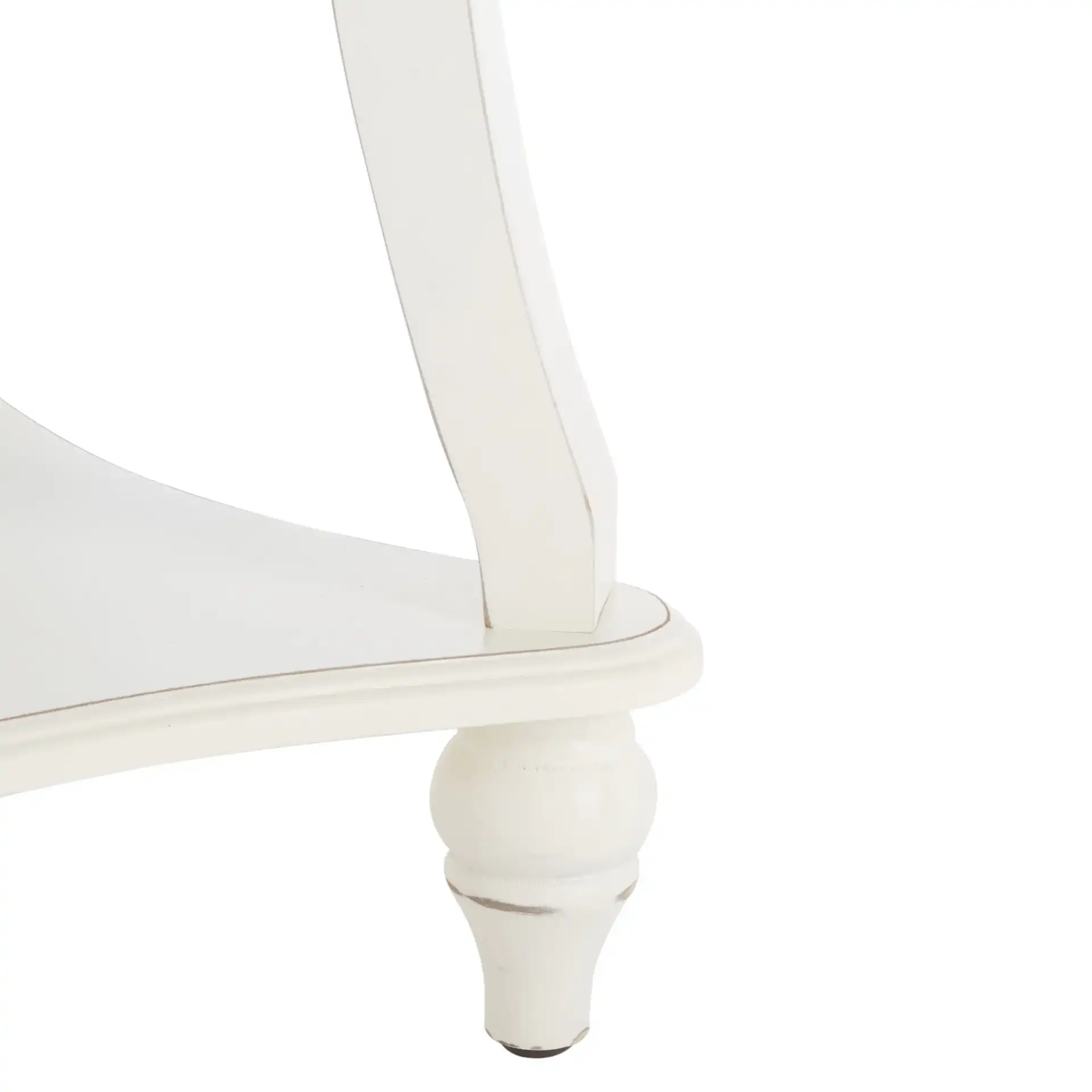 Katie Console in Blue / Oak, detail view