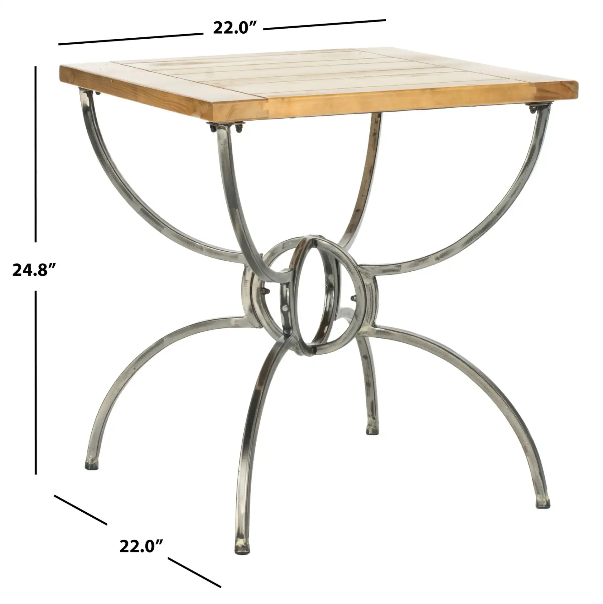 Alvin End Table in Natural, detail view