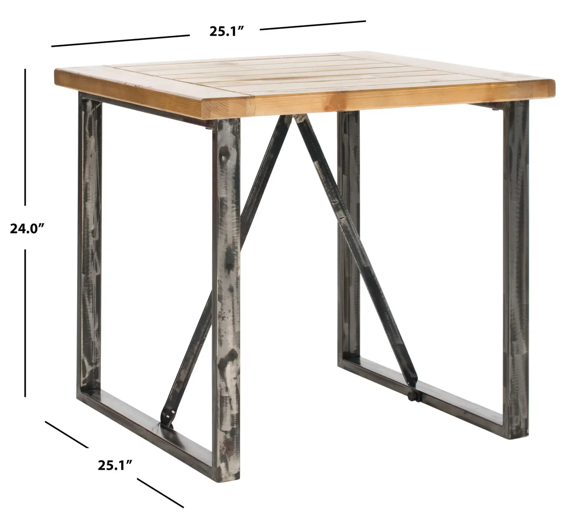 Chase End Table in Natural, detail view