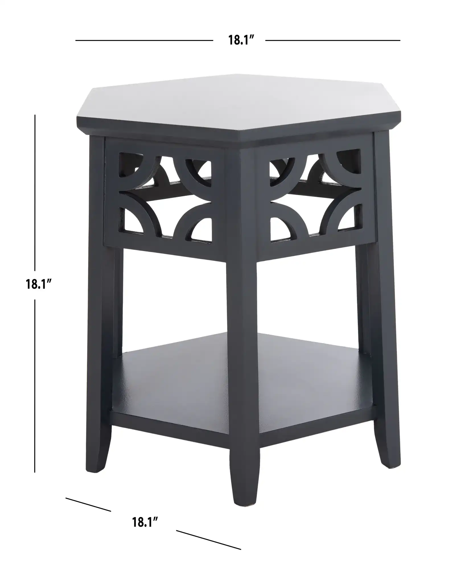 Connor End Table in Brown, detail view
