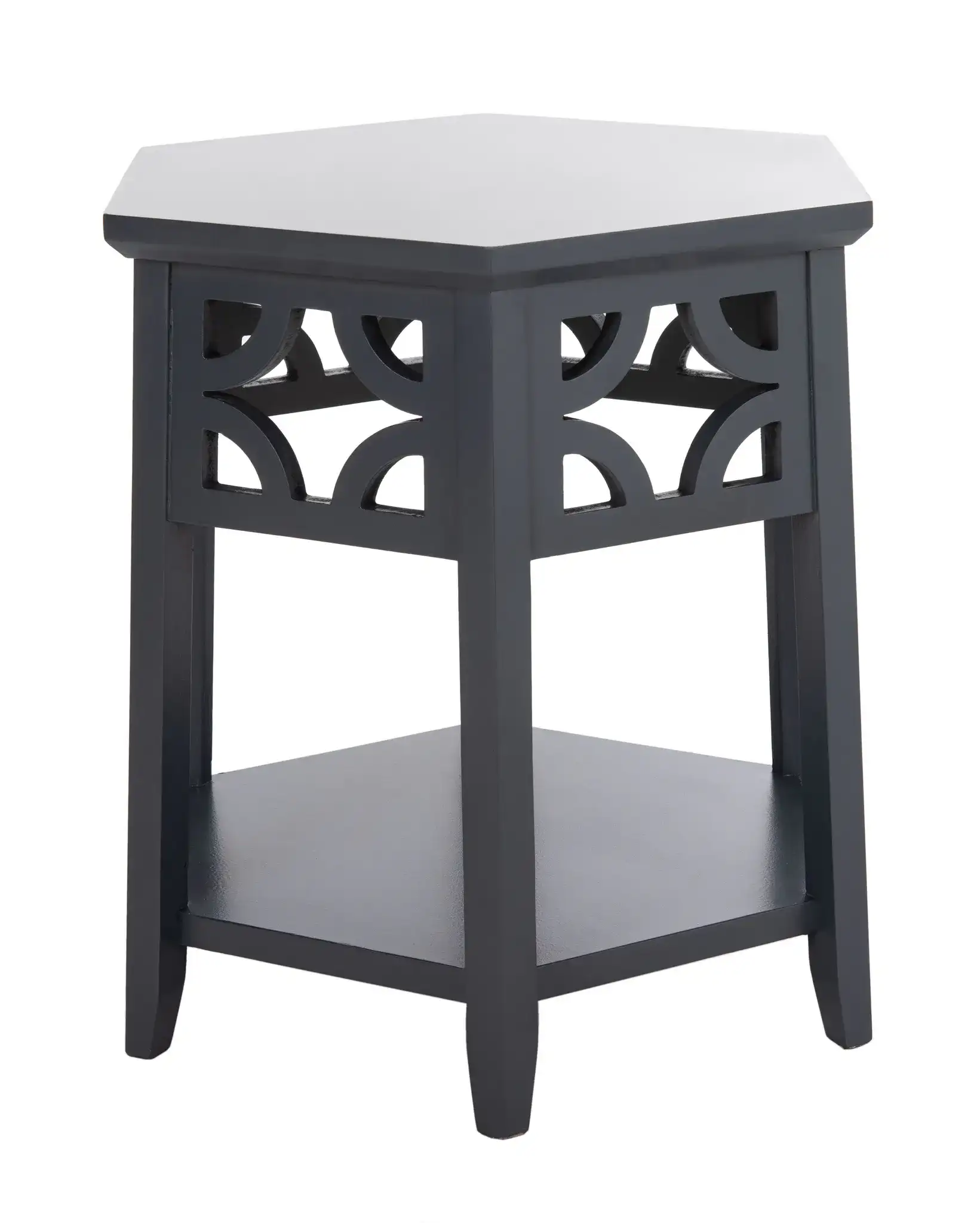 Connor End Table in Brown, detail view