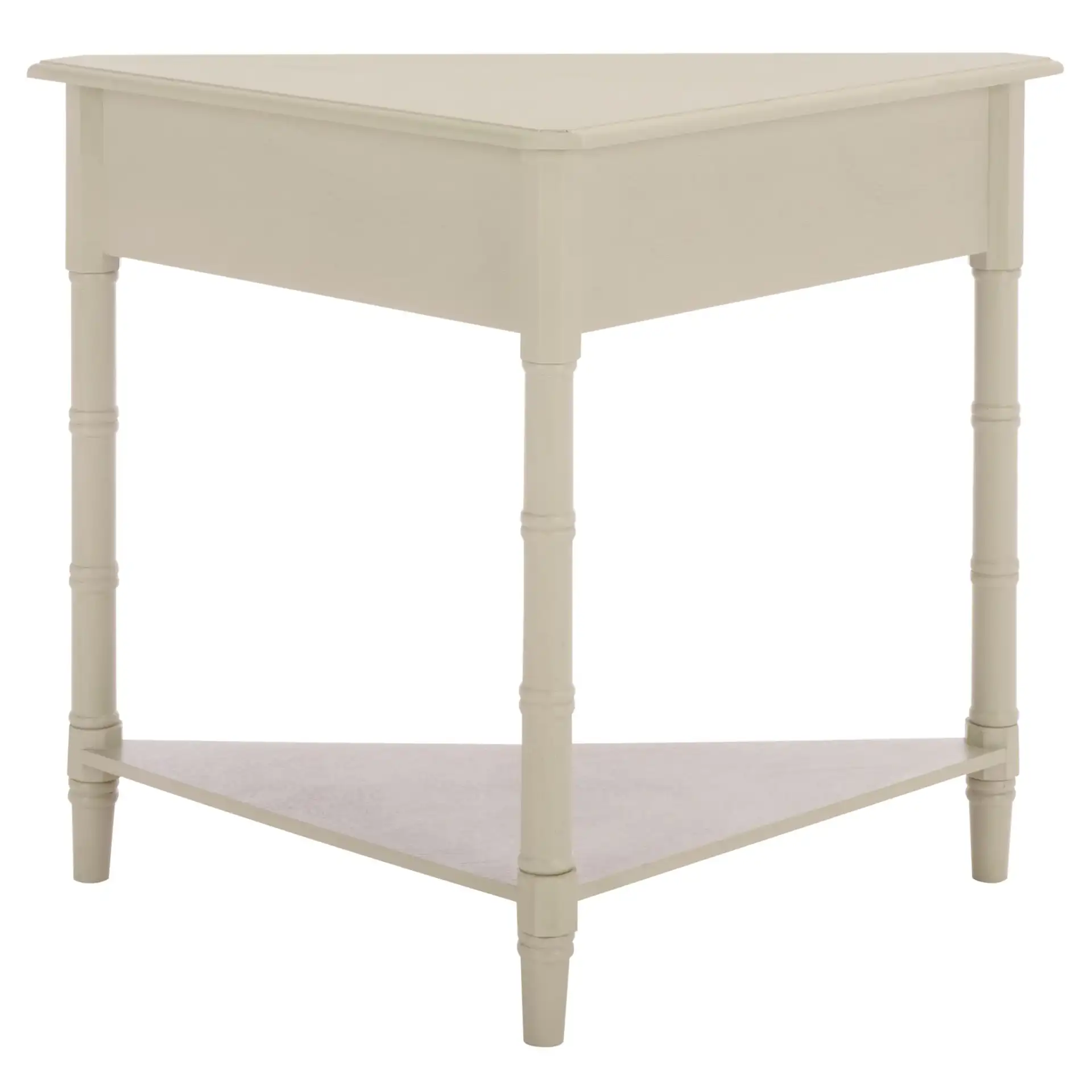 Gomez Corner Table in Vintage Gray, detail view