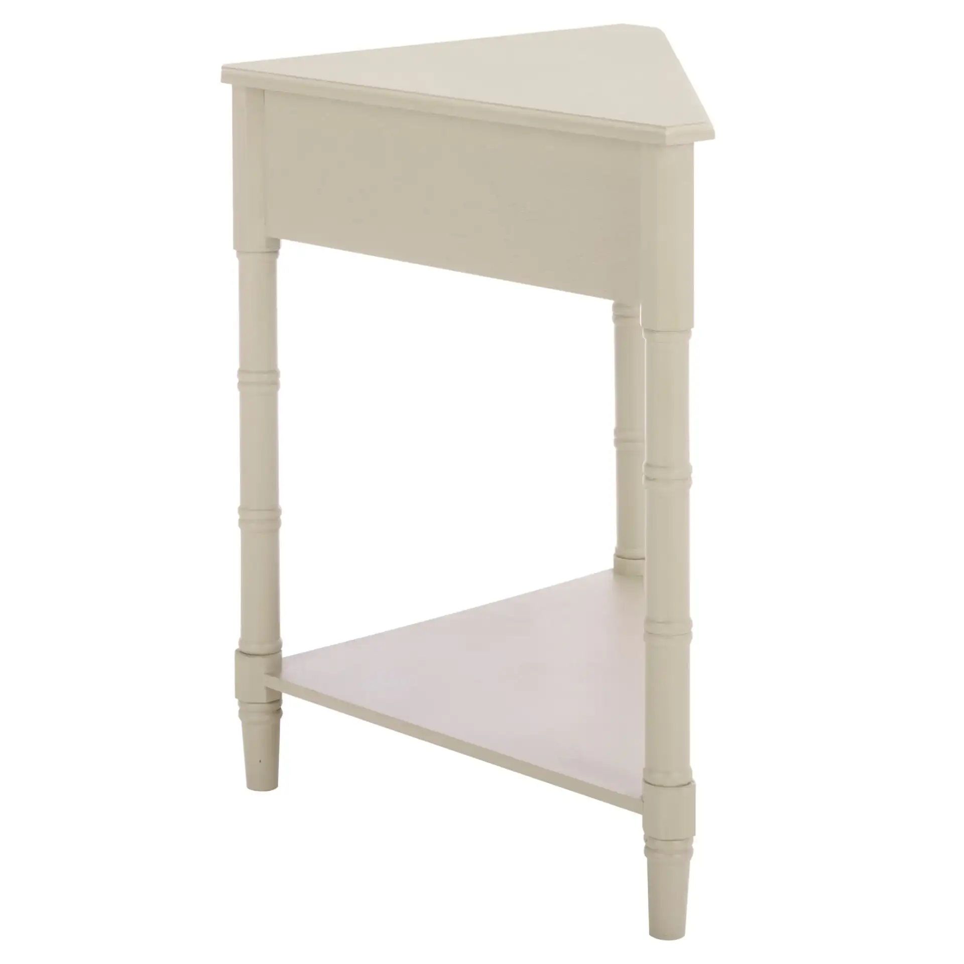 Gomez Corner Table in Vintage Gray, detail view