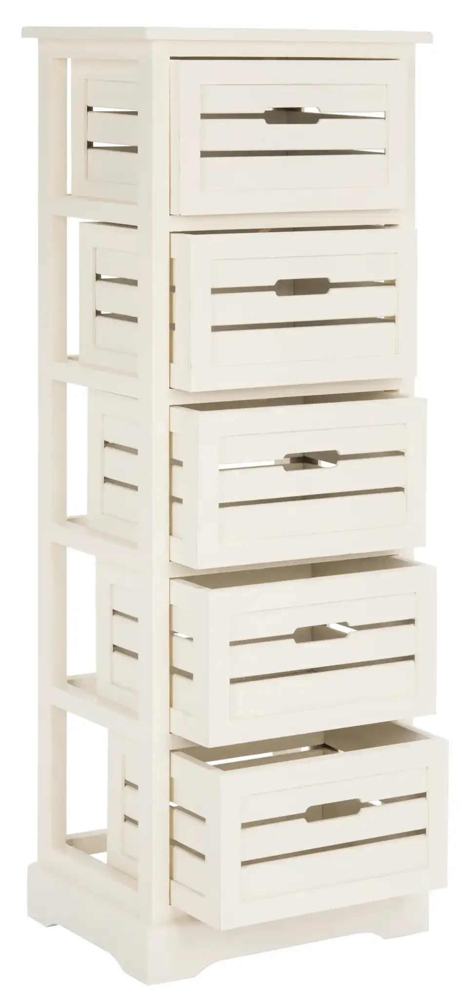 Sarina Cabinet in Distressed Cream, detail view