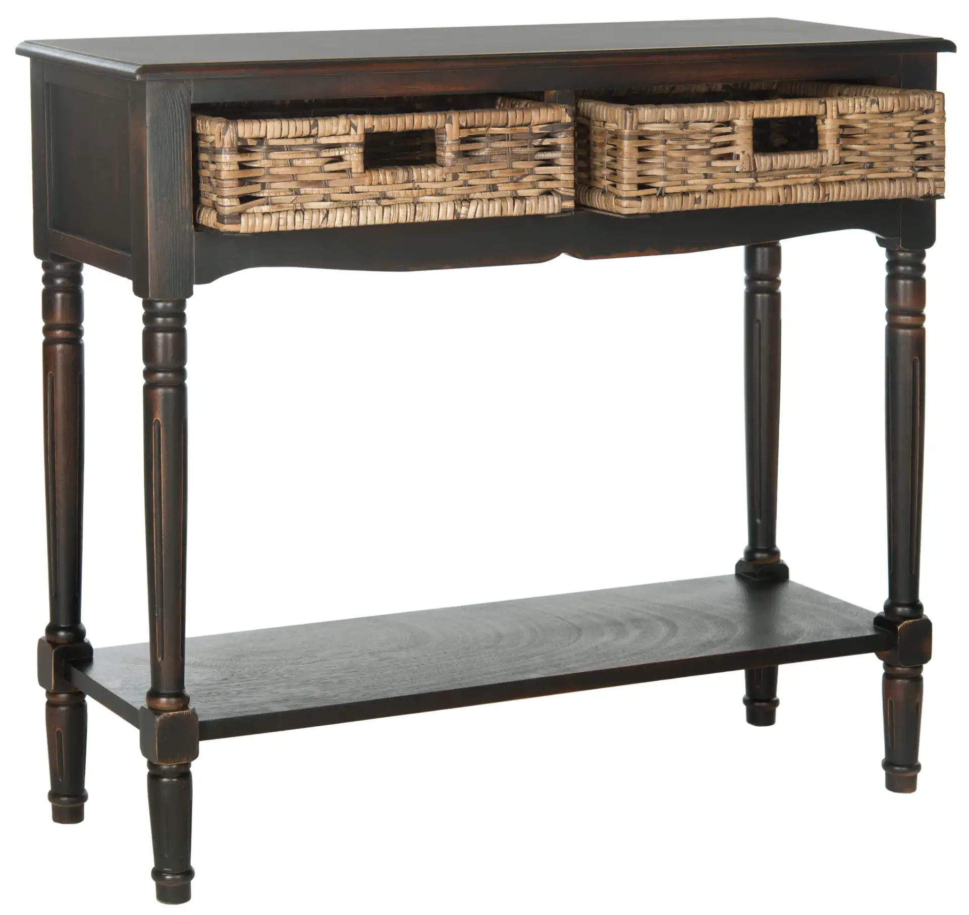 Corbin Console in Brown, detail view