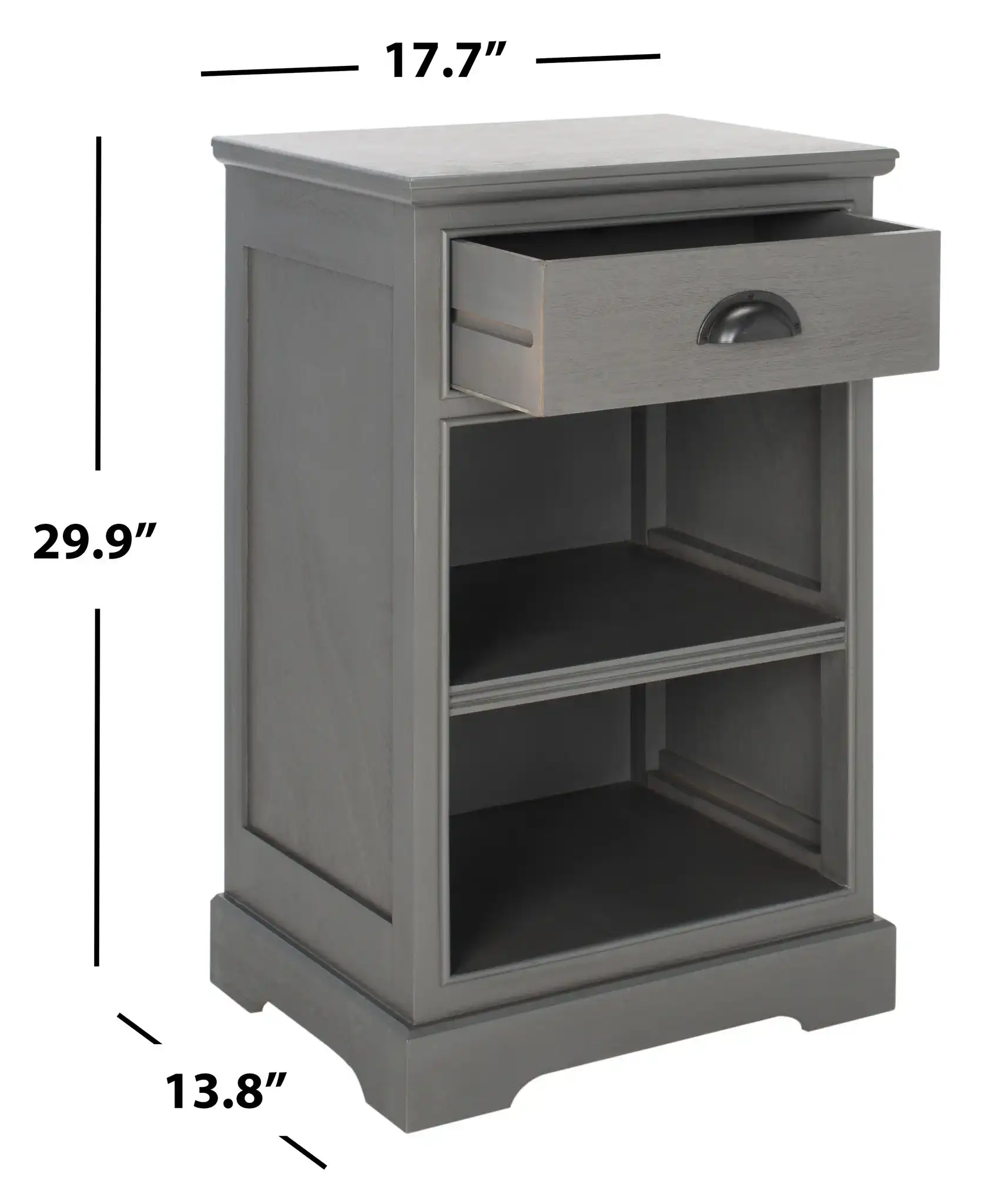 Griffin Side Table in Gray, detail view