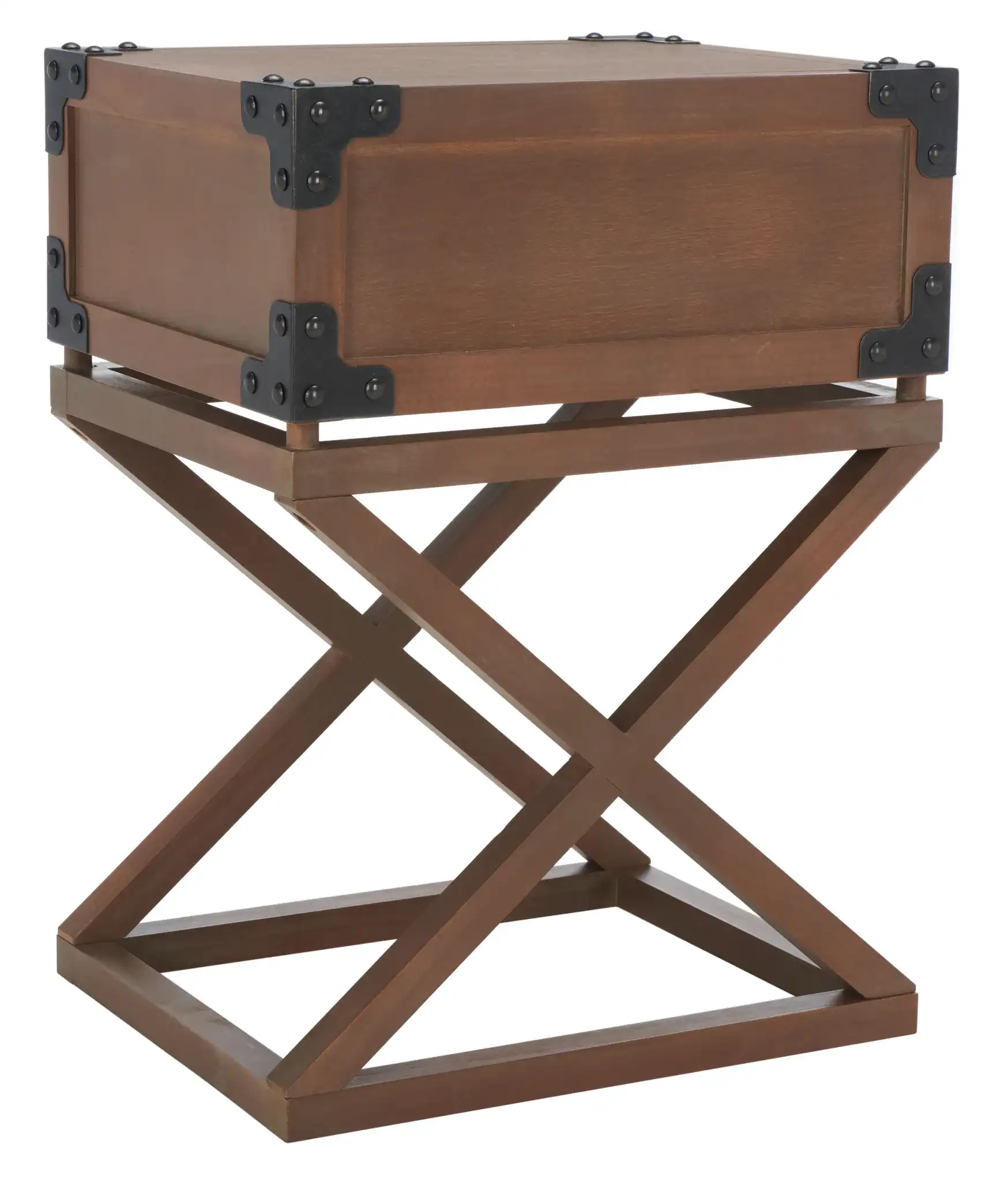 Dunstan Accent Table in Brown, detail view