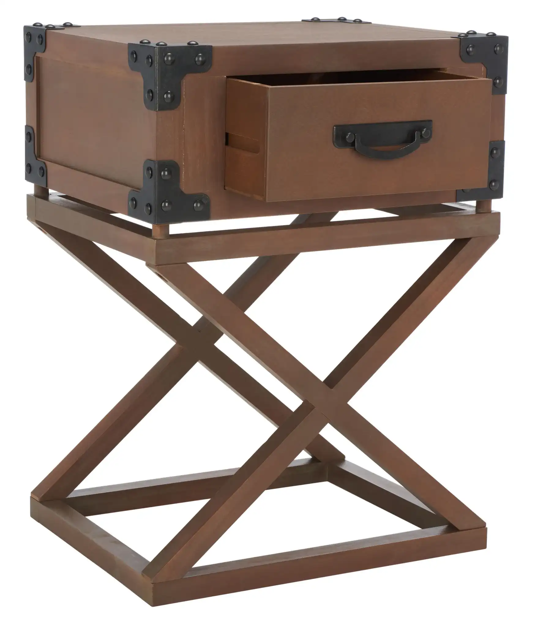 Dunstan Accent Table in Brown, detail view